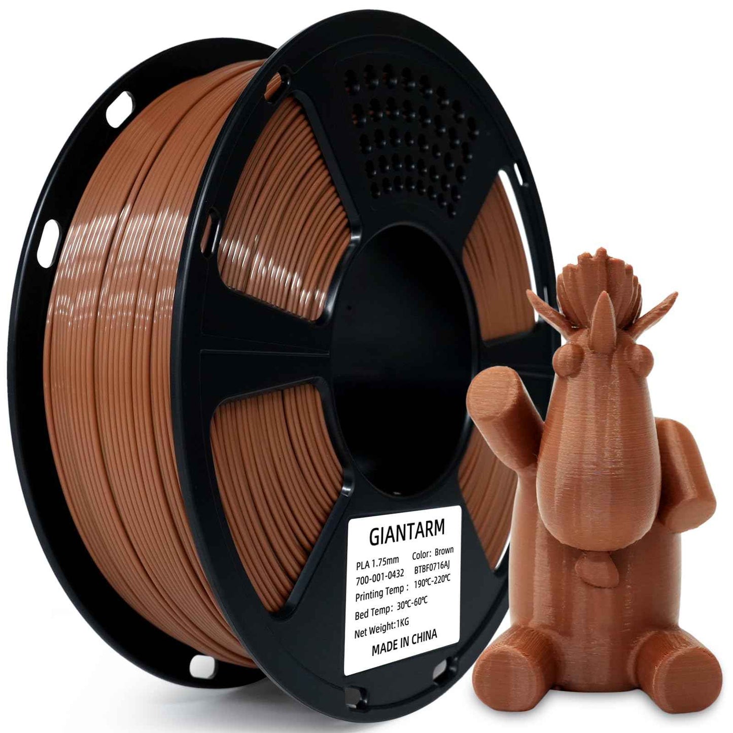 GIANTARM 3D Printer PLA Filament, Glitter Blue Filament, 1.75mm Dimensional Accuracy +/-0.03mm, 1080 Feet per Roll, Vacuum Packaging, for Most 3D FDM Printer