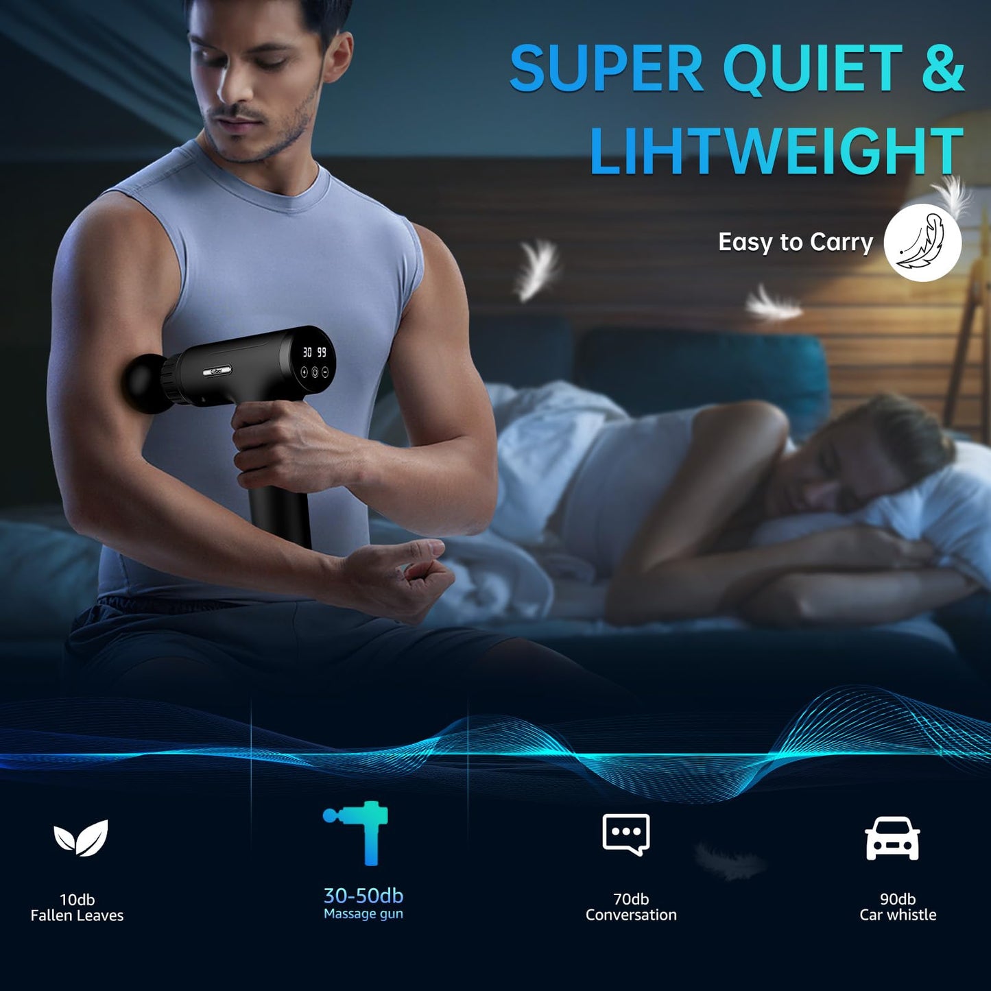 Gvber Massage Gun Deep Tissue，6 Attachments