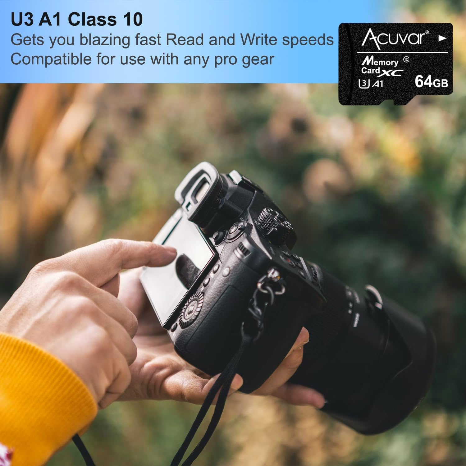 Acuvar 4K 64MP Video Camera Camcorder Auto Focus Vlogging Camera for YouTube 60FPS 18X Zoom Digital Video Camera with WiFi, Webcam, Mic, Stabilizer, 64GB SD Card, Card Reader, Remote Control