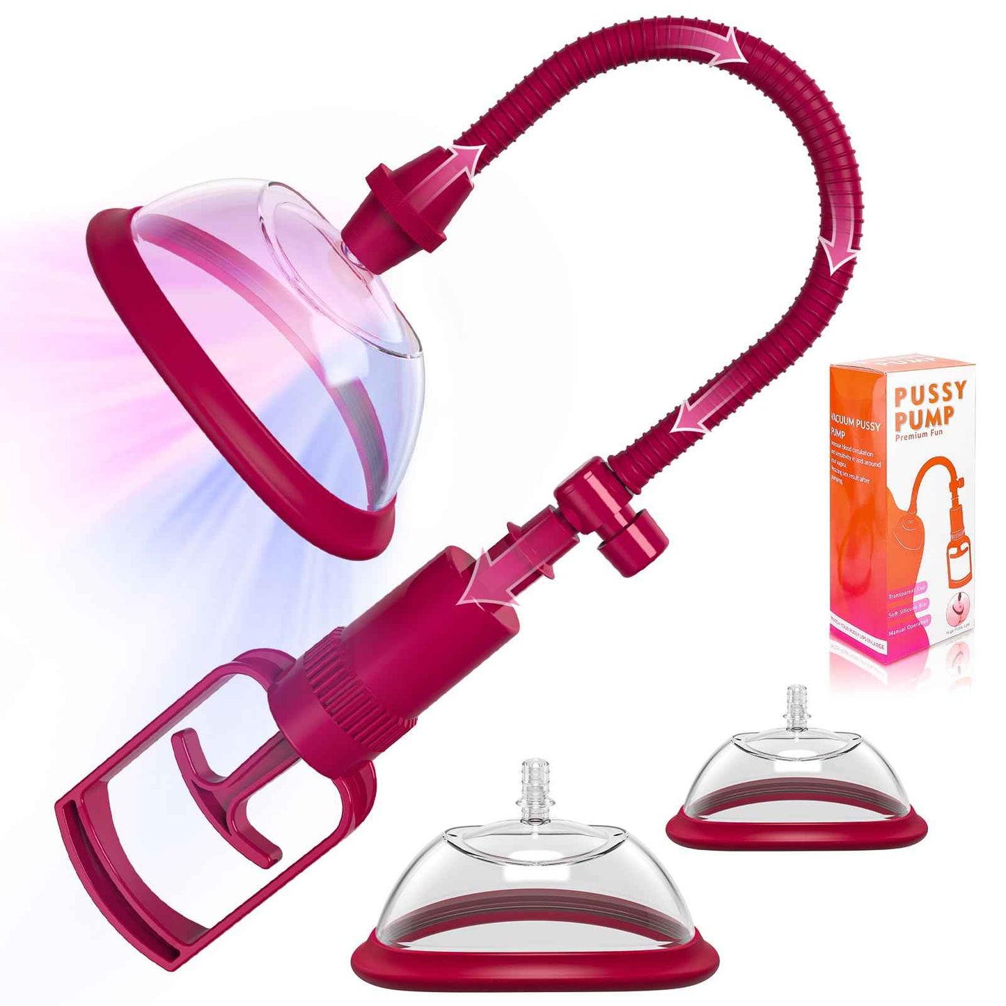 Pussy Pump Sex Toys for Women, Vagina Pump Women Sex Toys, Manual Vacuum Clit Pump Increased Sensitivity Powerful Suction Stimulate Clitoris Enhances Sexual Pleasure Tools for Women