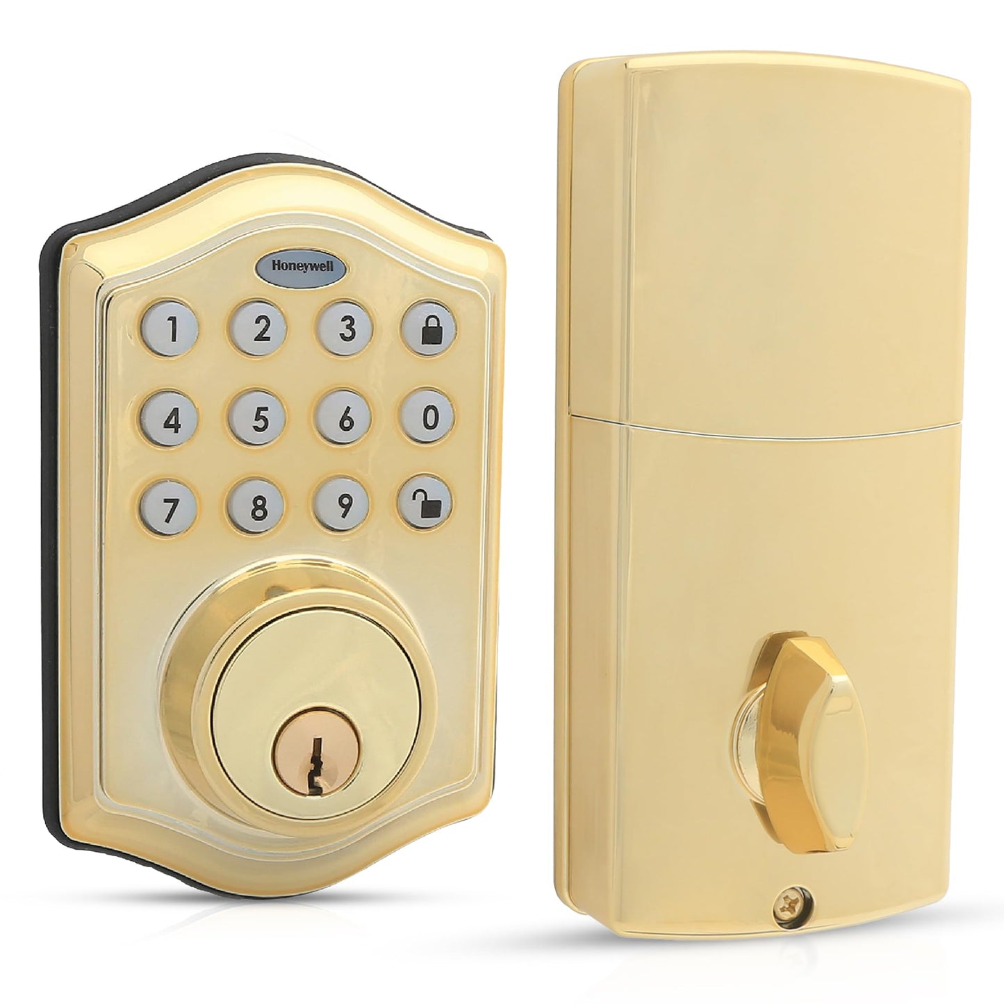 Honeywell Safes & Door Locks - Electronic Entry Deadbolt with Keypad, 2.9 x 2 x 6.2 inches