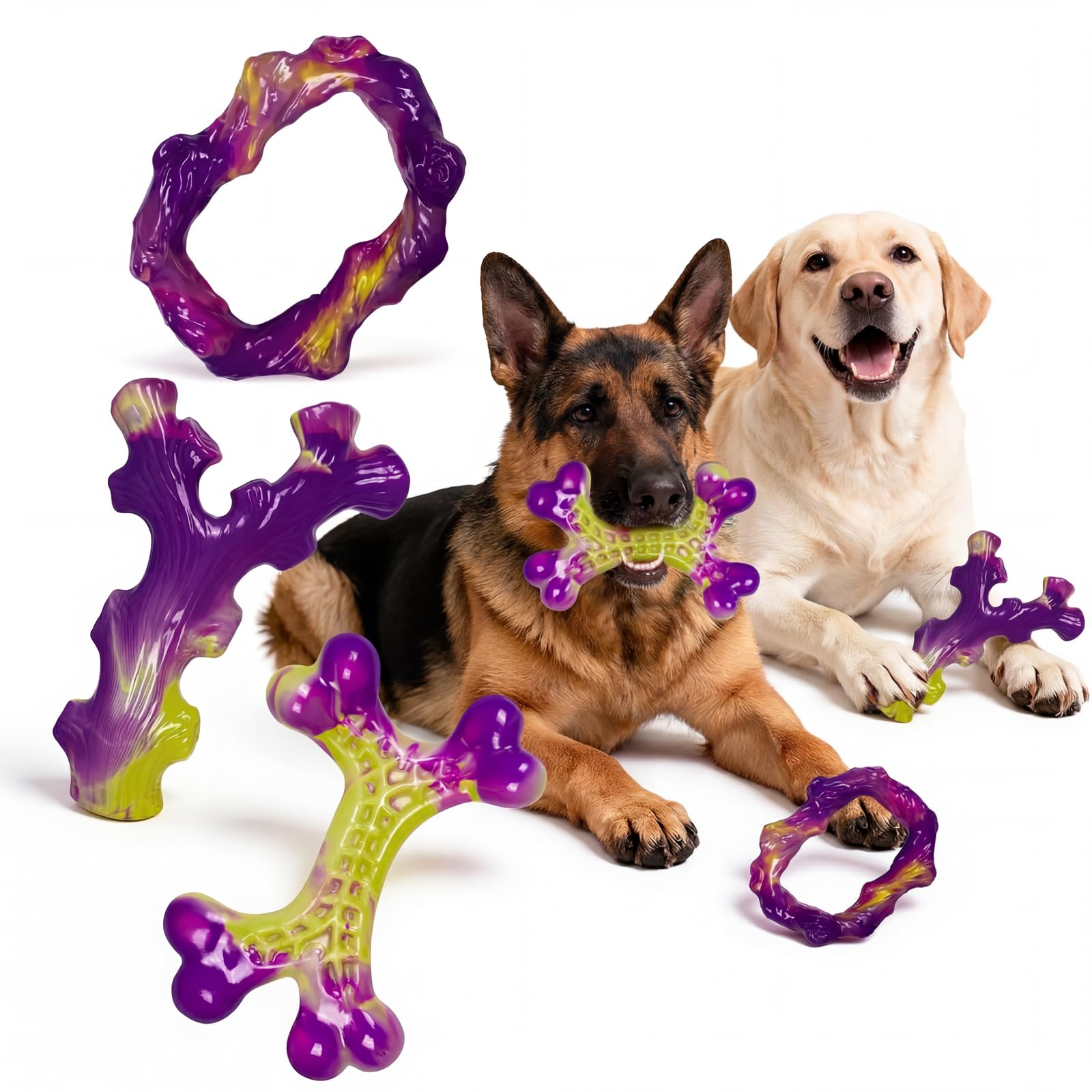 Frienhund Tough Dog Toys for Aggressive Chewers 3 Pack, Chew Toys for Large Dogs, Indestructible Dog Toy for Aggressive Chewers Large Breed, Dog Toys to Keep Them Busy