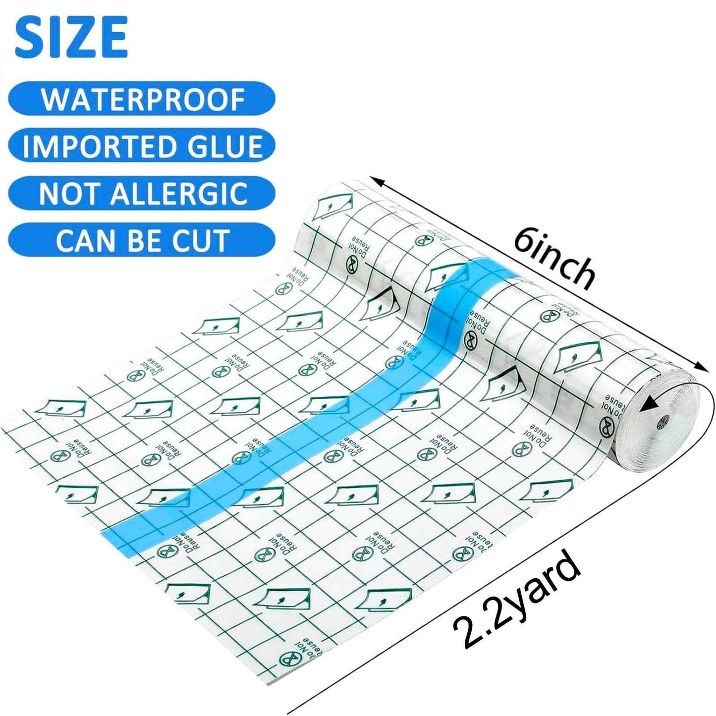 Beieverluck 24 Rolls Tattoo Aftercare Bandage Waterproof (2 Inch, 4 Inch, 6 Inch Wide) Second Skin Tattoo Cover Tape Tattoo Healing Wrap Tattoo Supplies for Swimming, Shower, Wound Initial Healing