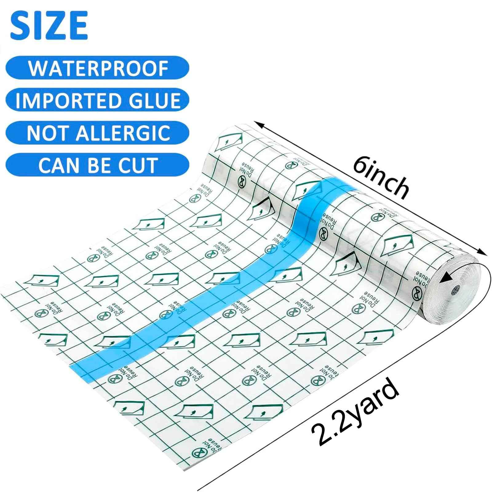 Beieverluck 24 Rolls Tattoo Aftercare Bandage Waterproof (2 Inch, 4 Inch, 6 Inch Wide) Second Skin Tattoo Cover Tape Tattoo Healing Wrap Tattoo Supplies for Swimming, Shower, Wound Initial Healing