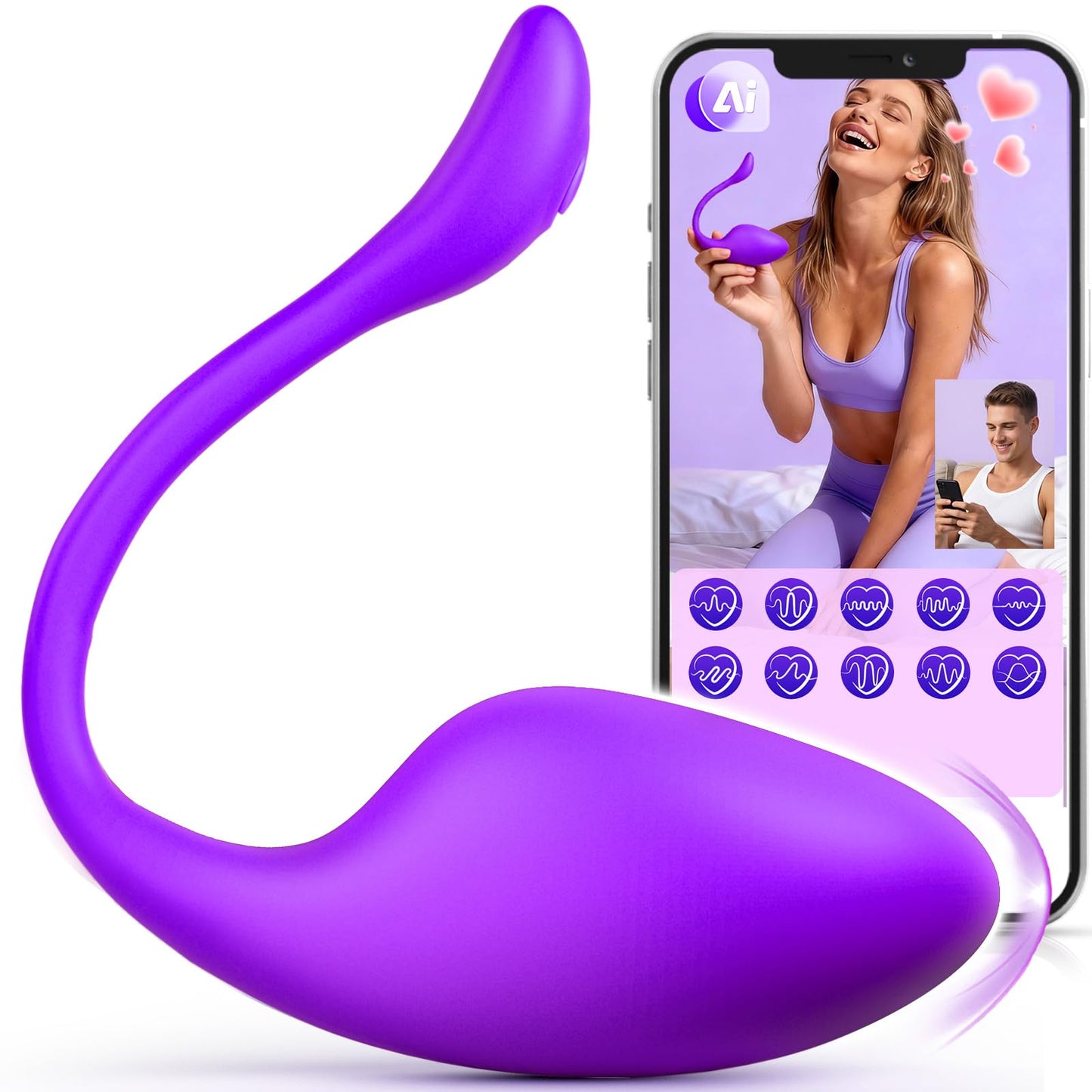 Adult Sex Toys Vibrator for Couples-APP Wearable Panty Vibrator,Long Distance Remote Control Vibrator, G Spot Clitoral Stimulator, Rechargerable Anal Dildo Vibrators Sex Toy for Women