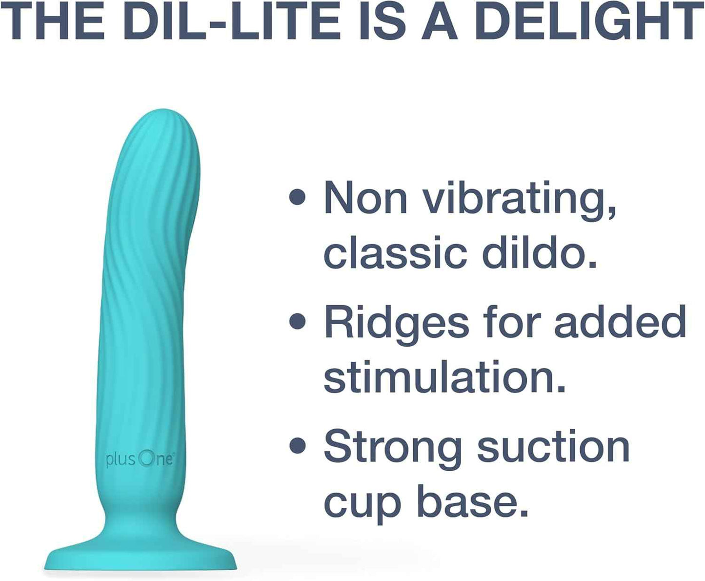 plusOne Dil-lite Internal Stimulator Flexible Non-Vibrating Dildo Teal