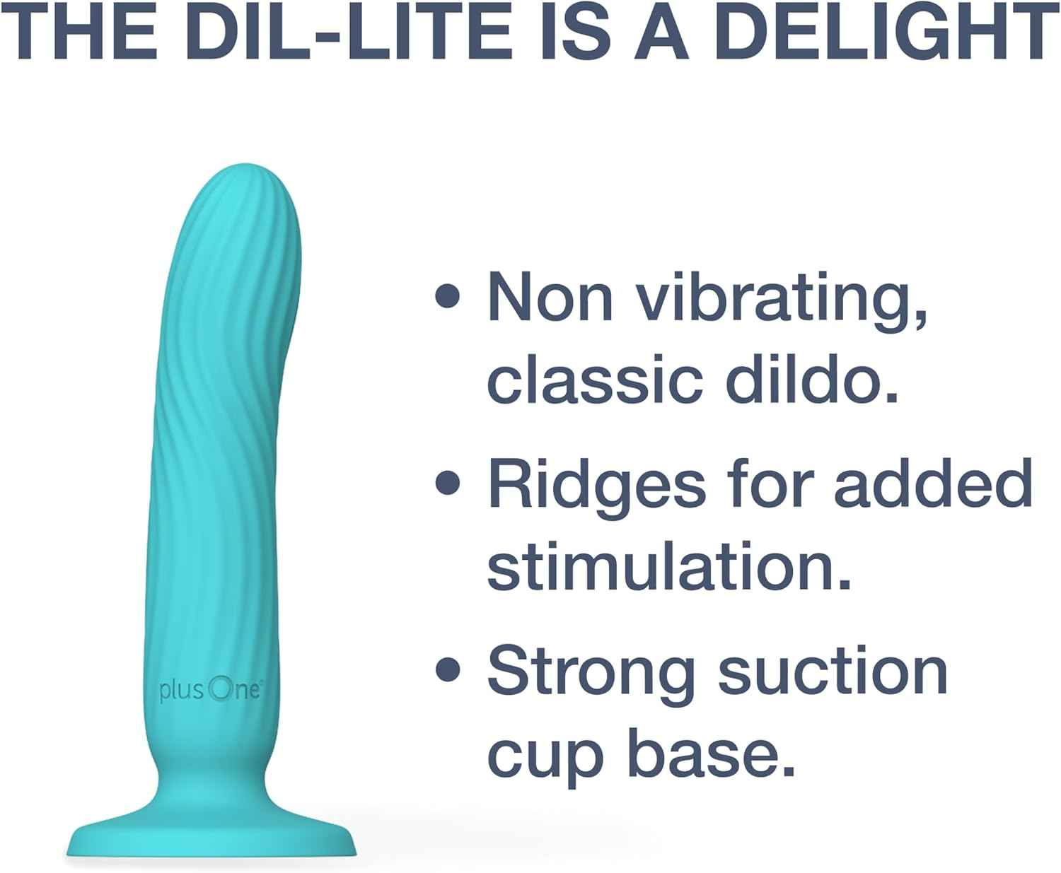 plusOne Dil-lite Internal Stimulator Flexible Non-Vibrating Dildo Teal