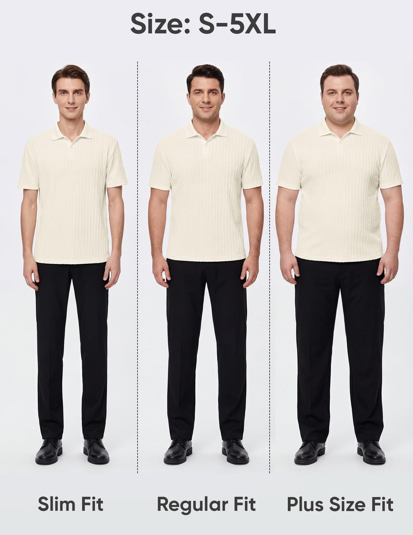 JMIERR Mens Casual Polo Shirt Summer Short Sleeve Vacation Button Beach Knit Stretchy Golf Shirts