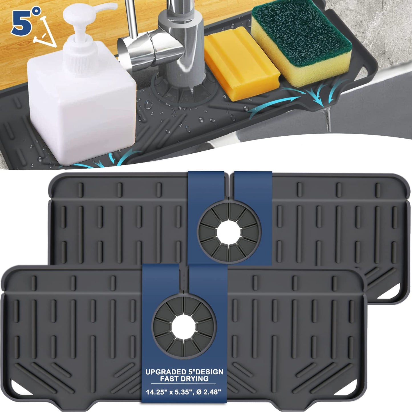 Drying Mats Cleaning Brushes Kitchen Gadgets Silicone Faucet Mat BABA1PHUI-919
