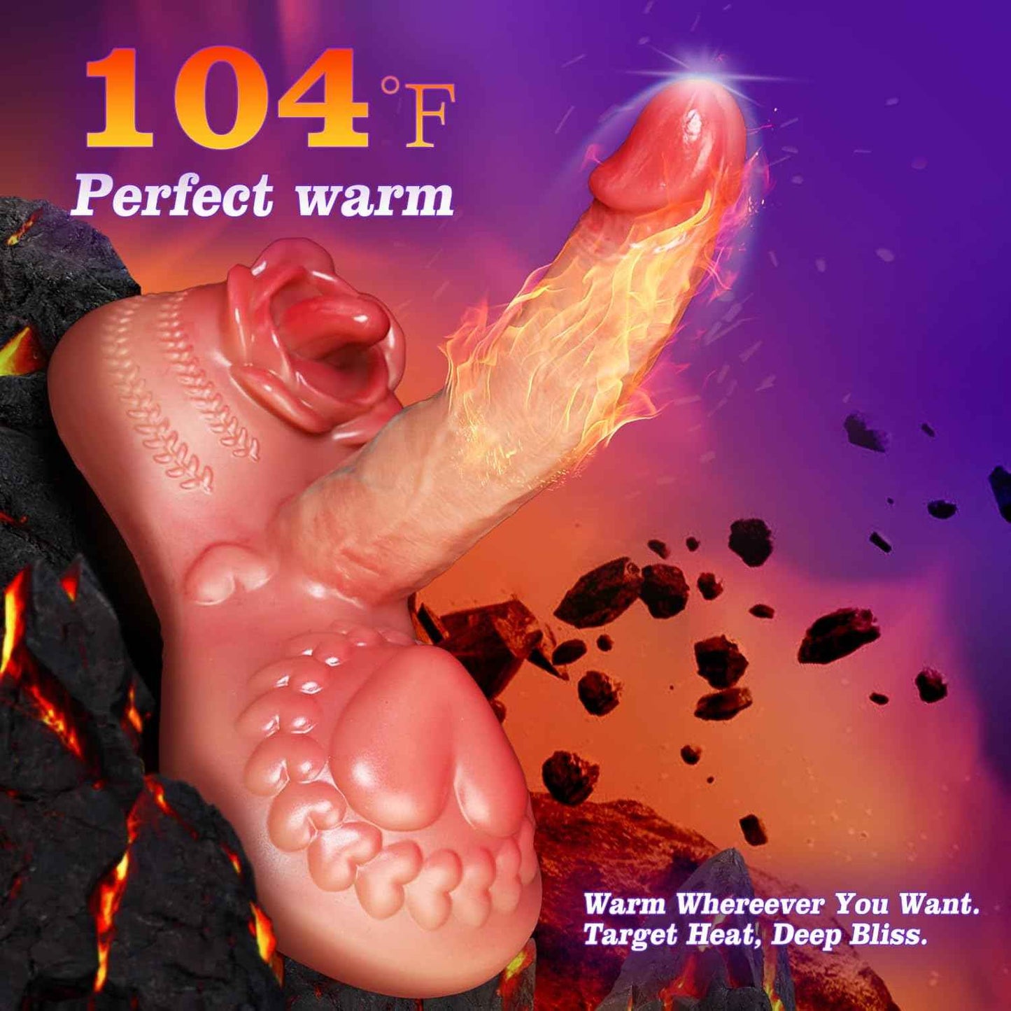 Egsnie Realistic Thrusting Dildo Vibrator With Heating And Remote Control