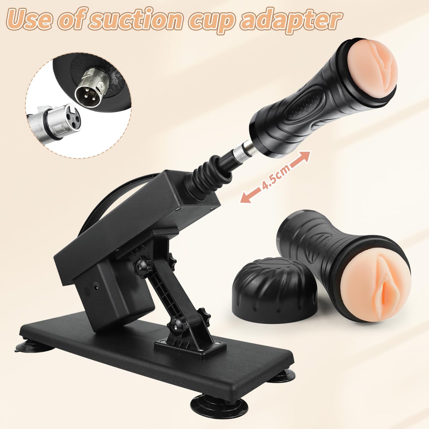 Sex Machine Thrusting Dildo Machine Realistic Dildo 3XLR Attachments Thrusting Machine Sex Toys for Women and Men Automatic Masturbator Thrusting Sex Toy Machine Device with Suction Cup and Anal Dildo