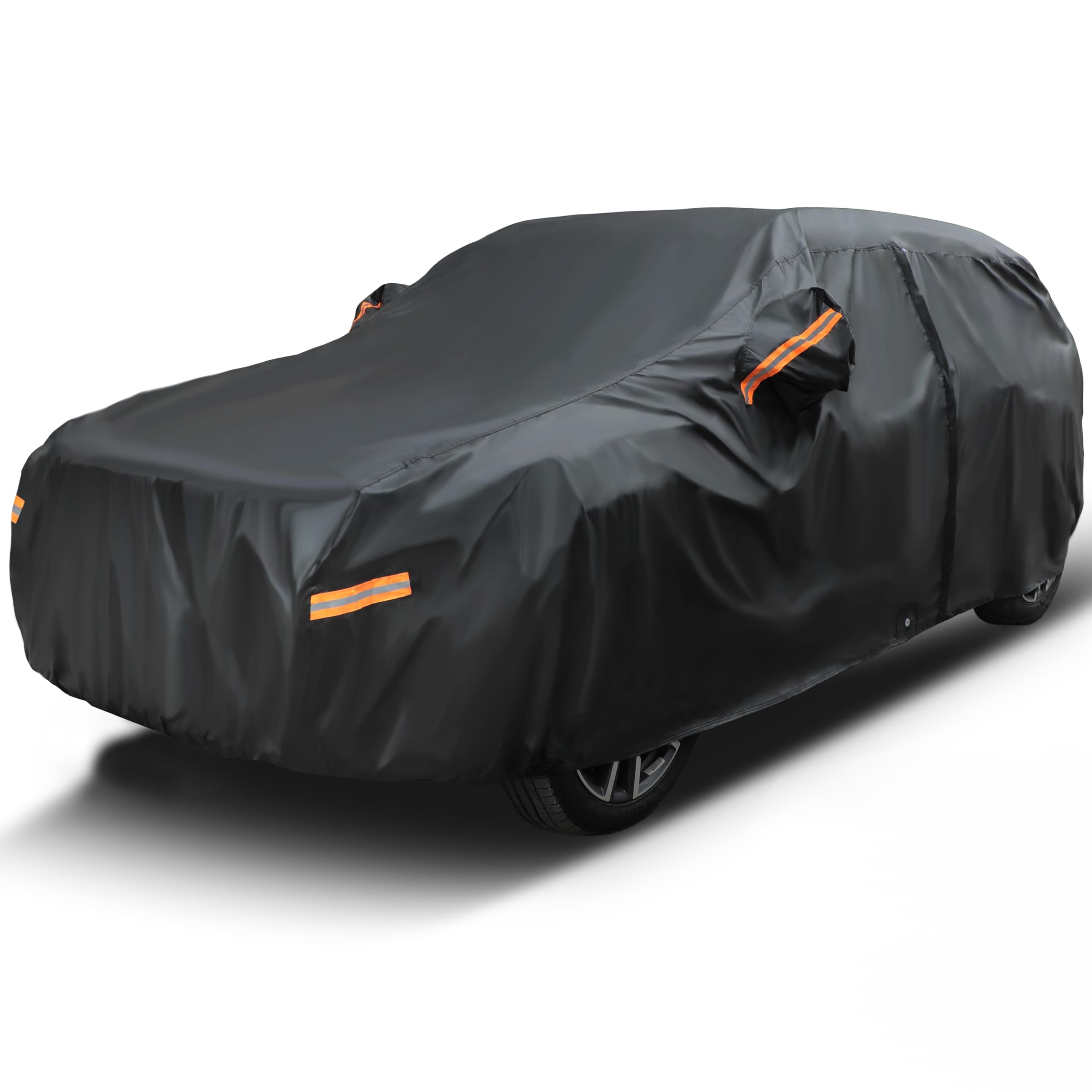 EzyShade 10-Layer Car Cover Waterproof All Weather. See Vehicle Size-Chart for Accurate Fit. Outdoor Full Exterior Covers for Automobiles Sedan Hatch. Rain Sun Snow.