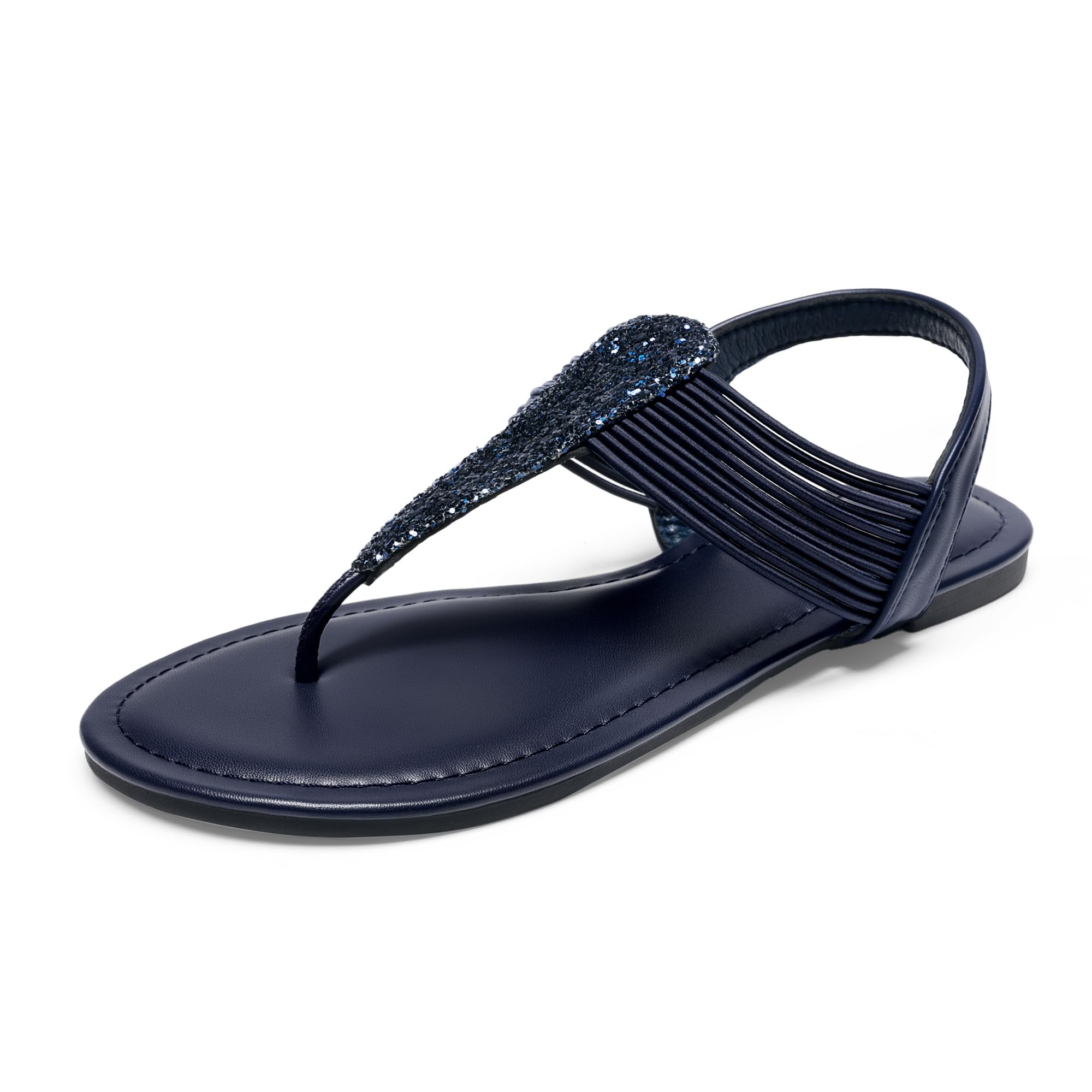 DREAM PAIRS Women's Elastic Strappy String Thong Ankle Strap Summer Gladiator Sandals