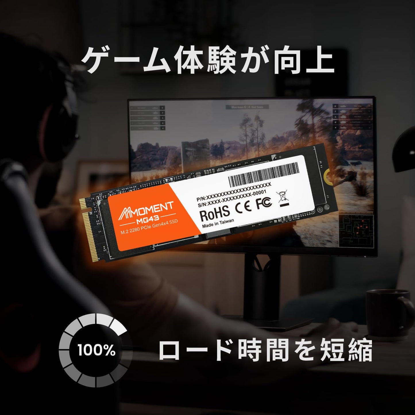 MMOMENT NVMe M.2 2280 PCIe Gen 3x4, Solid State Drive Internal SSD