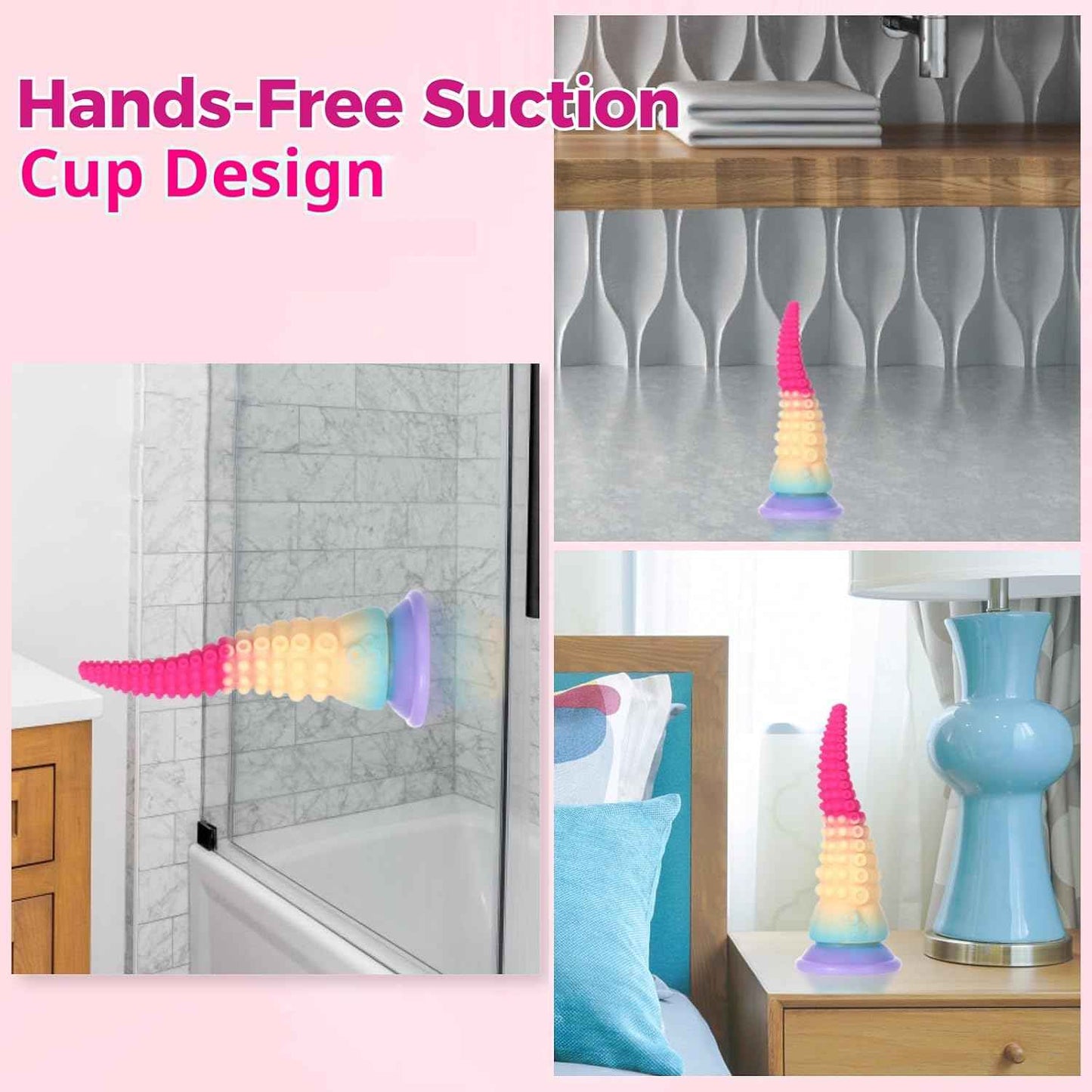 SWEETLORY Fantasy Tentacle Dildo 9in Liquid Silicone Suction Cup