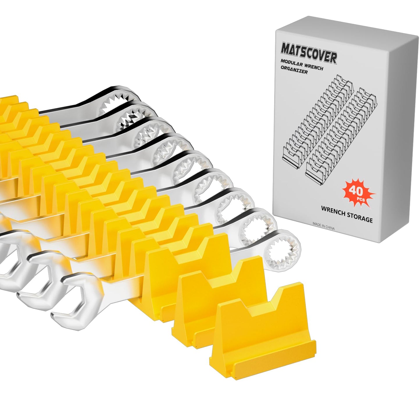 Matscover 40PCS Modular Wrench Organizer