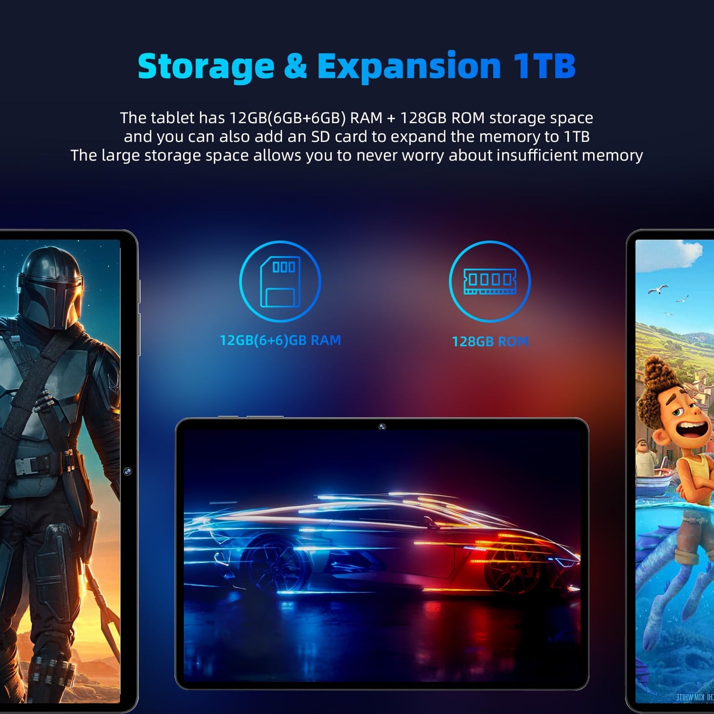 COLORROOM 2026 Android16 Tablet 11inch, Face Unlock, 18W Fast Charging, 32GB+128GB+1TB Expand, Octa-core CPU, 8000mAh Large Battery, WiFi6, Touchscreen Display, Widevine L1 Tableta