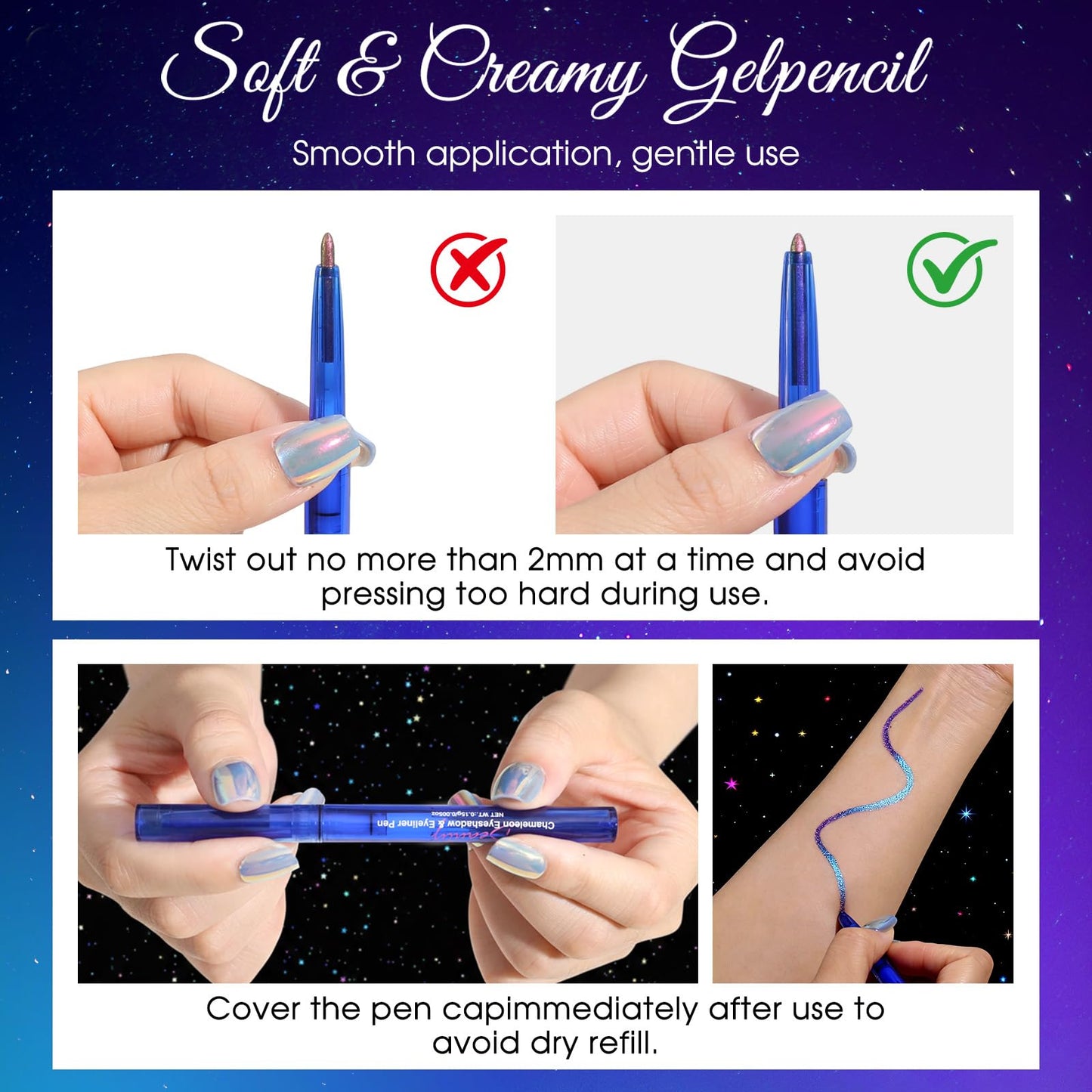 SUSIKEKI Chameleon Metallic Eyeshadow & Eyeliner Gel Pencil