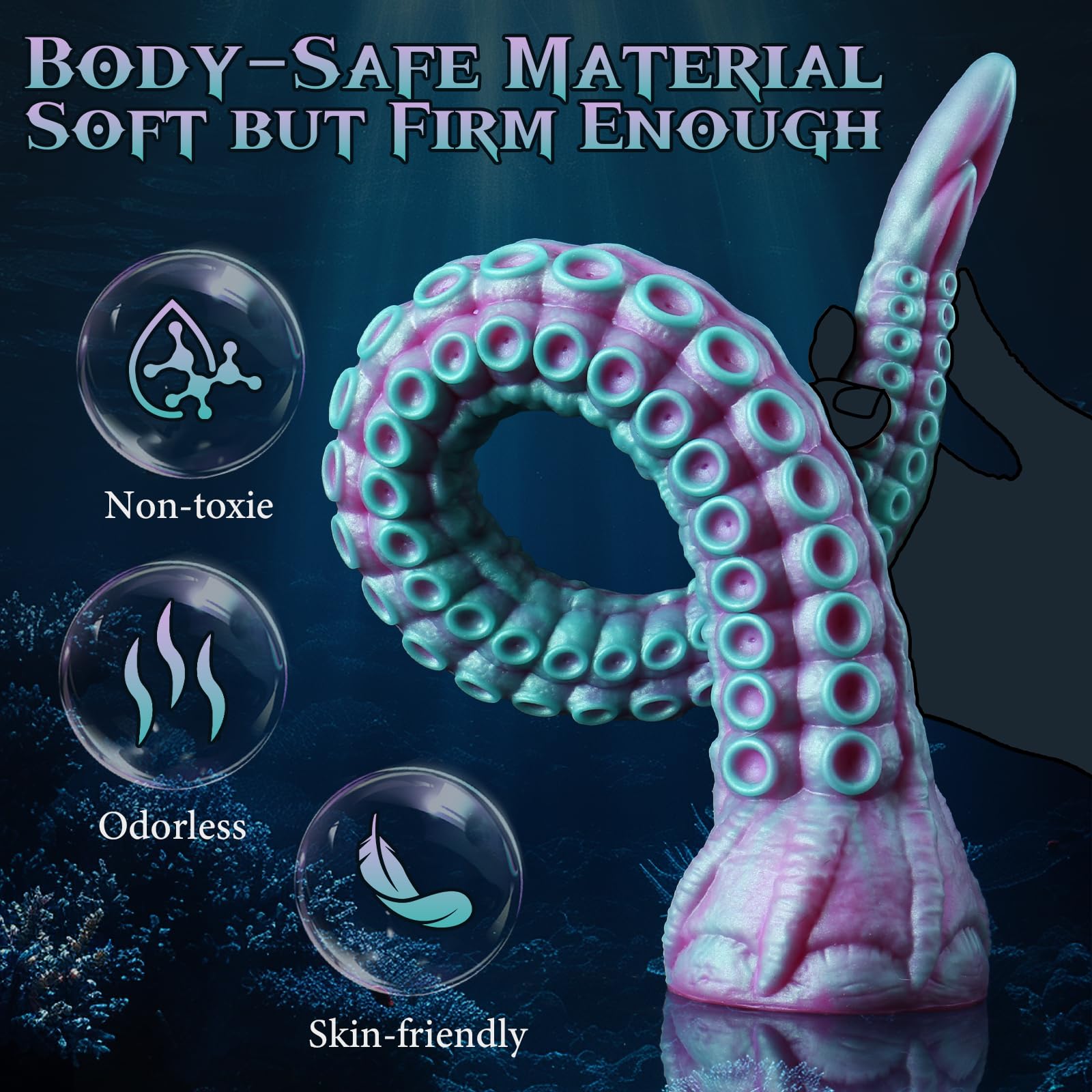 Tentacle Dildo Anal Sex Toys - Long Anal Dildos Fantasy Tentacle Toys with Strong Suction Cup, Silicone Monster Octopus Dildo Huge Butt Plug for Men Women Couples