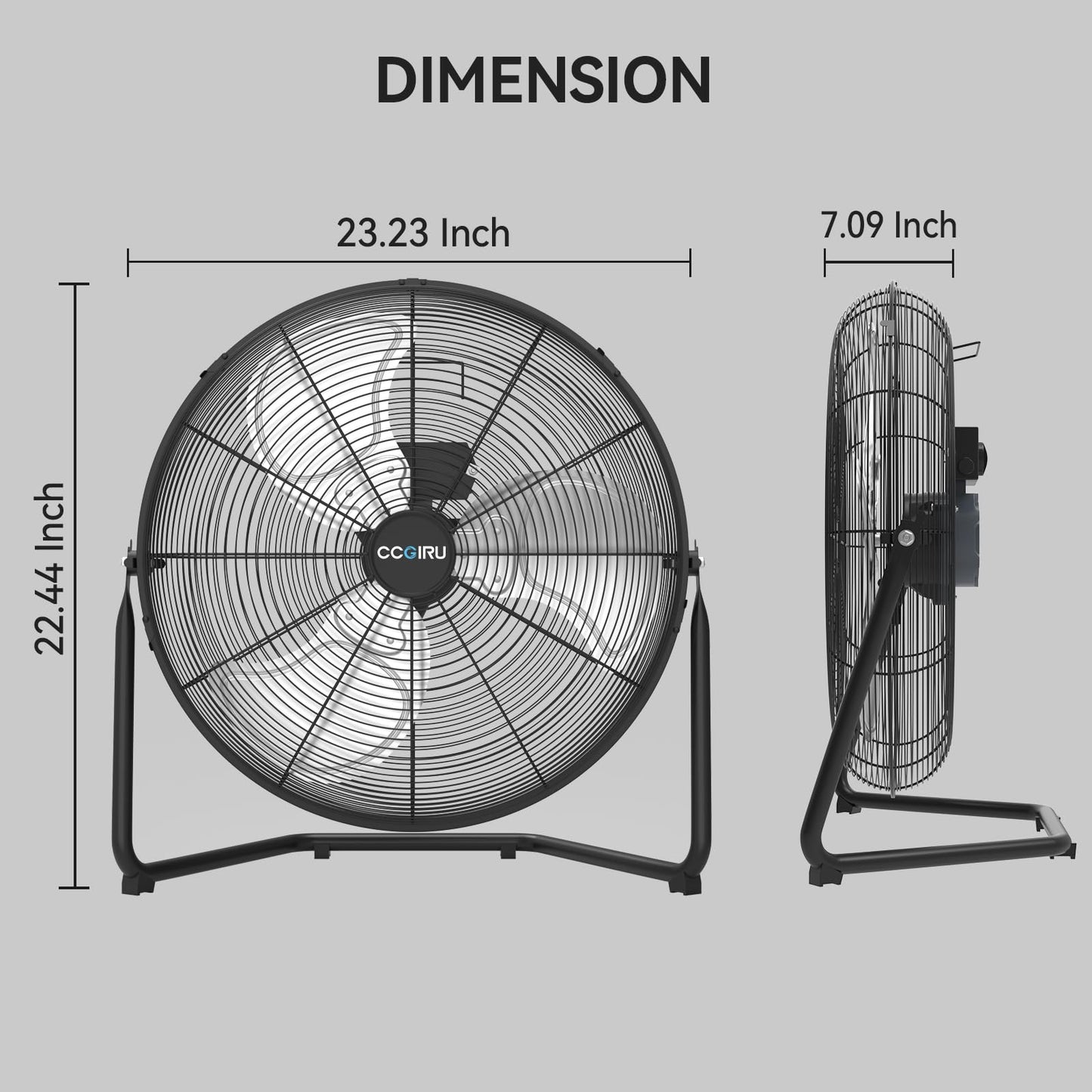 CCGIRU Industrial Floor Fan Shop Fan Heavy Duty