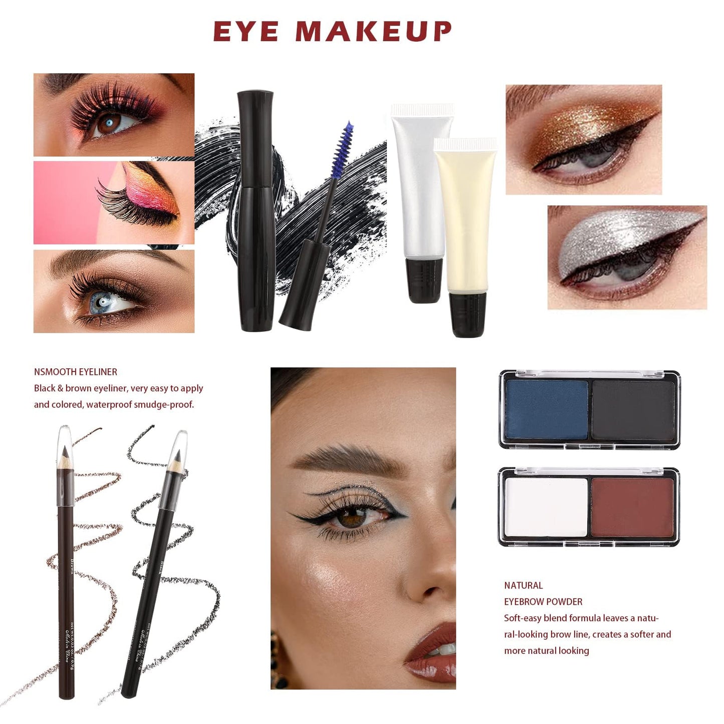 Hegafoo All in One Makeup Set for Teens & Women - Full Kit with Eyeshadow Palette, Lipstick Set, Concealer, Foundation, Lipgloss & Makeup Brushes