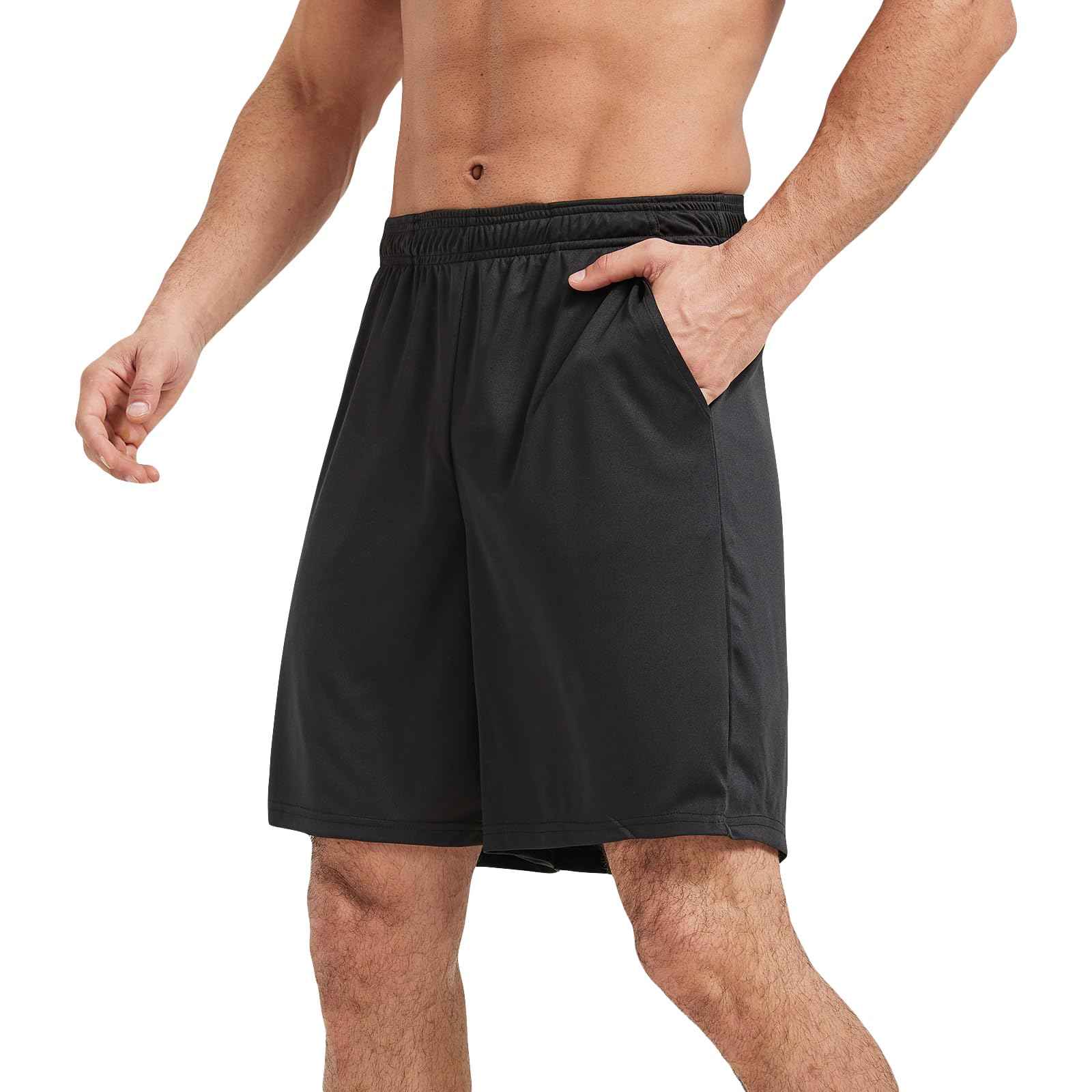 AKAWOOKO 5 Pack Men's Athletic Gym Shorts with Pockets Quick Dry Activewear Workout Running Shorts for Men