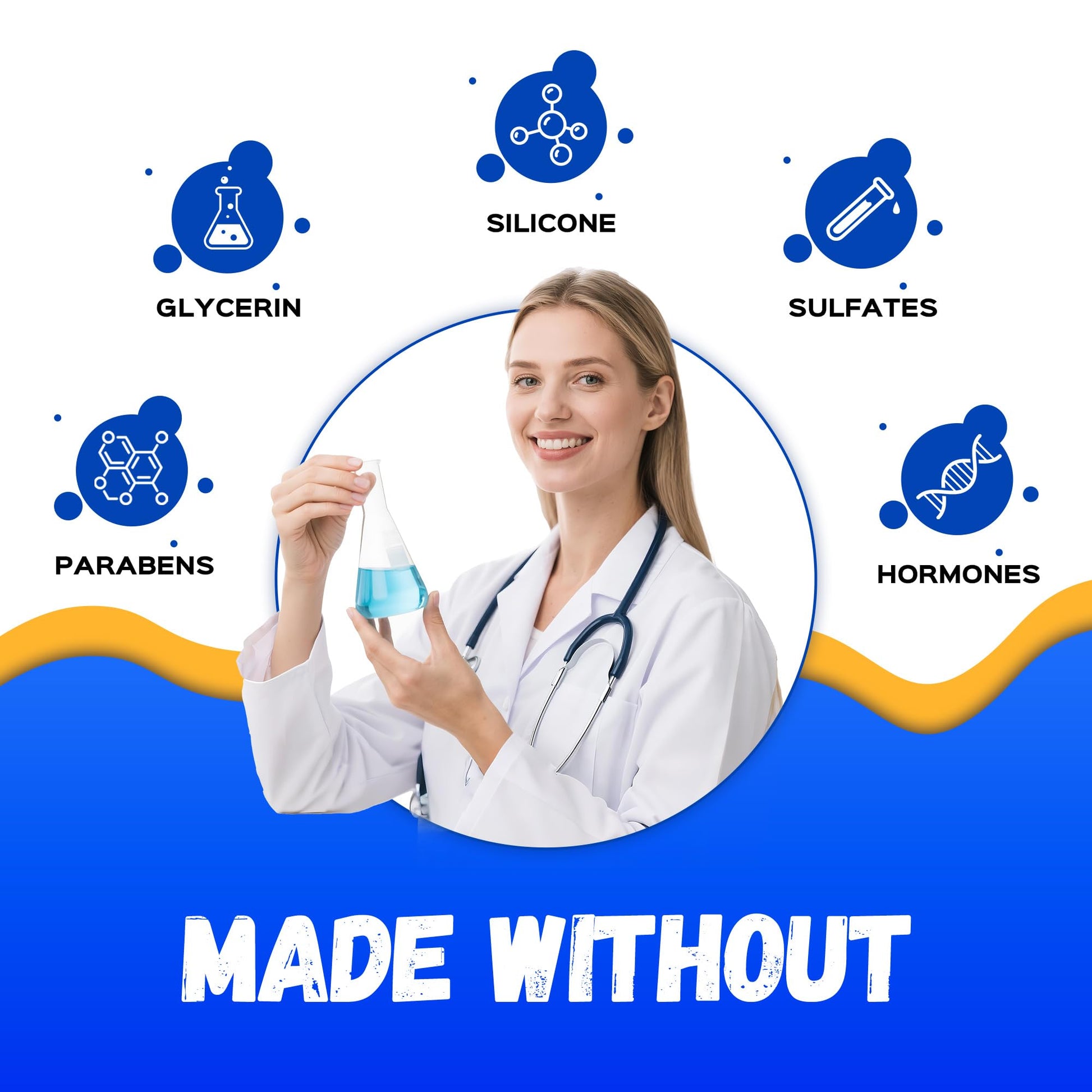 Water Based Personal Lubricant Parabens Free - Clean and Non-Staining, Silky Smooth, Latex Compatible Lube for Men, Women and Couples Safe Pleasure