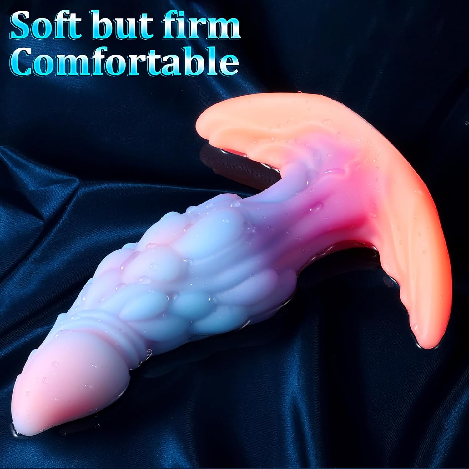 Anal Plug Glow in The Dark Wearable Butt Plug Silicone Dragon Anal Dilator Trainer Fantasy Prostate Massager G-spot Sex Toy for Couples Men Women Masturbation (S)