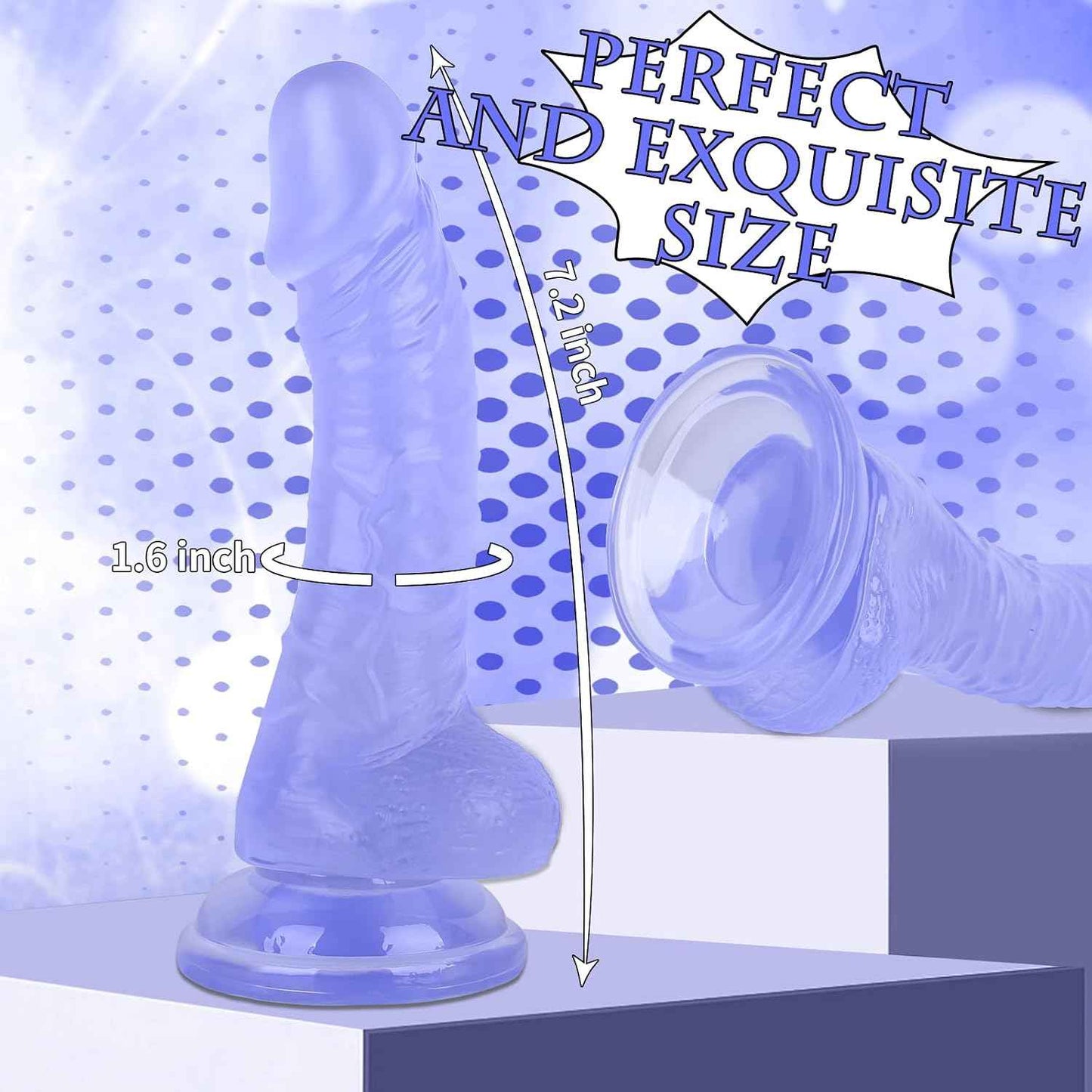 LYLUGHT 7 Inch Realistic Dildo Soft TPE Suction Cup
