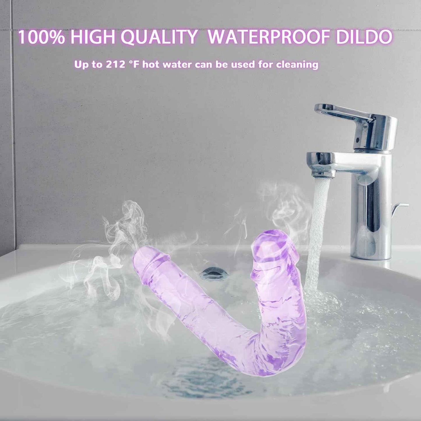 Seiecft Double Ended Dildo Realistic Flexible Waterproof Couples Toy