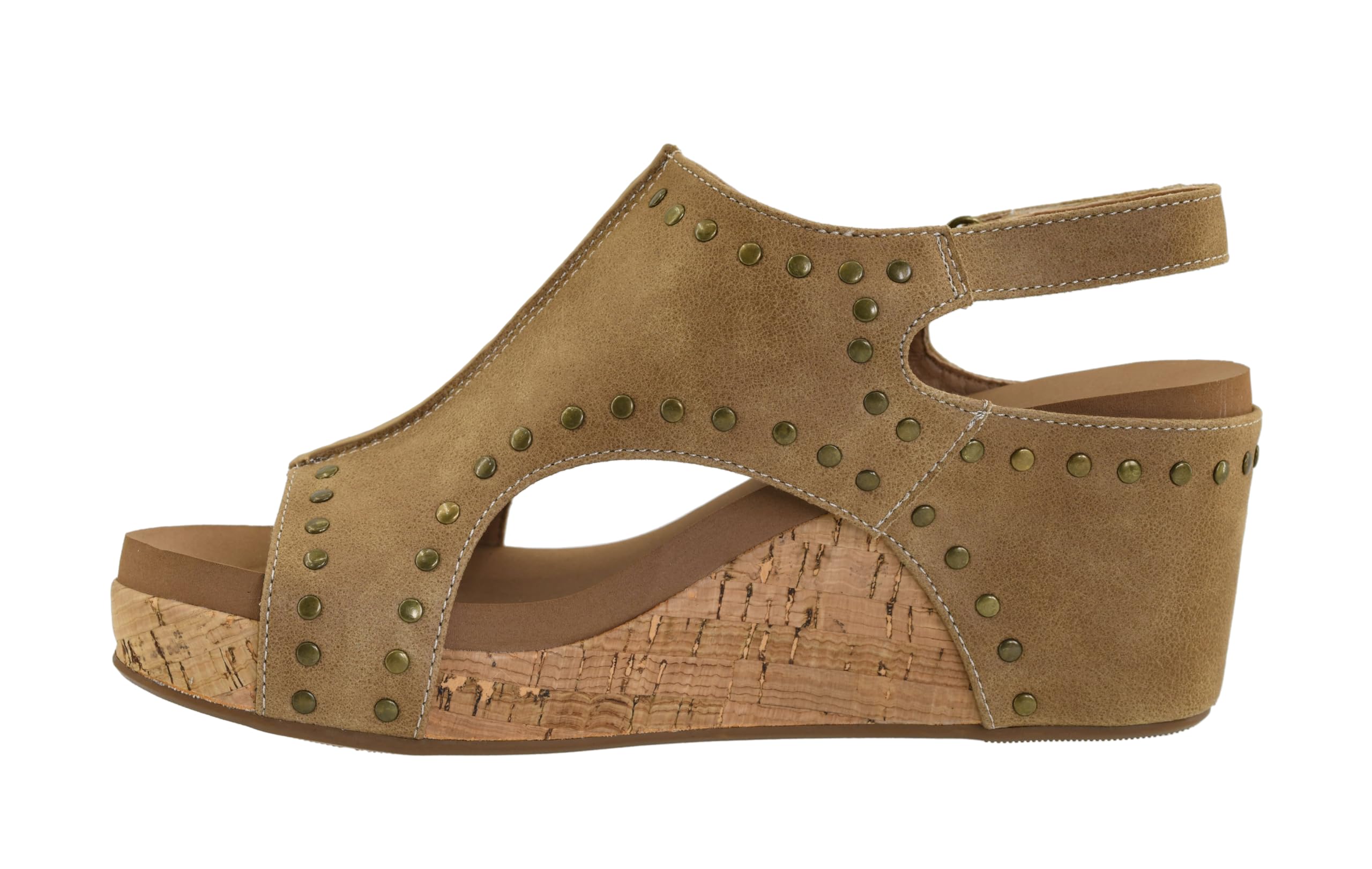 Corkys Footwear Womens Carley Wedges, Featuring Corkys EVA Foam Cushioned Insoles, A 2.5 Inch Heel, Lightweight For All Day Wear, And Hook And Loop Closure