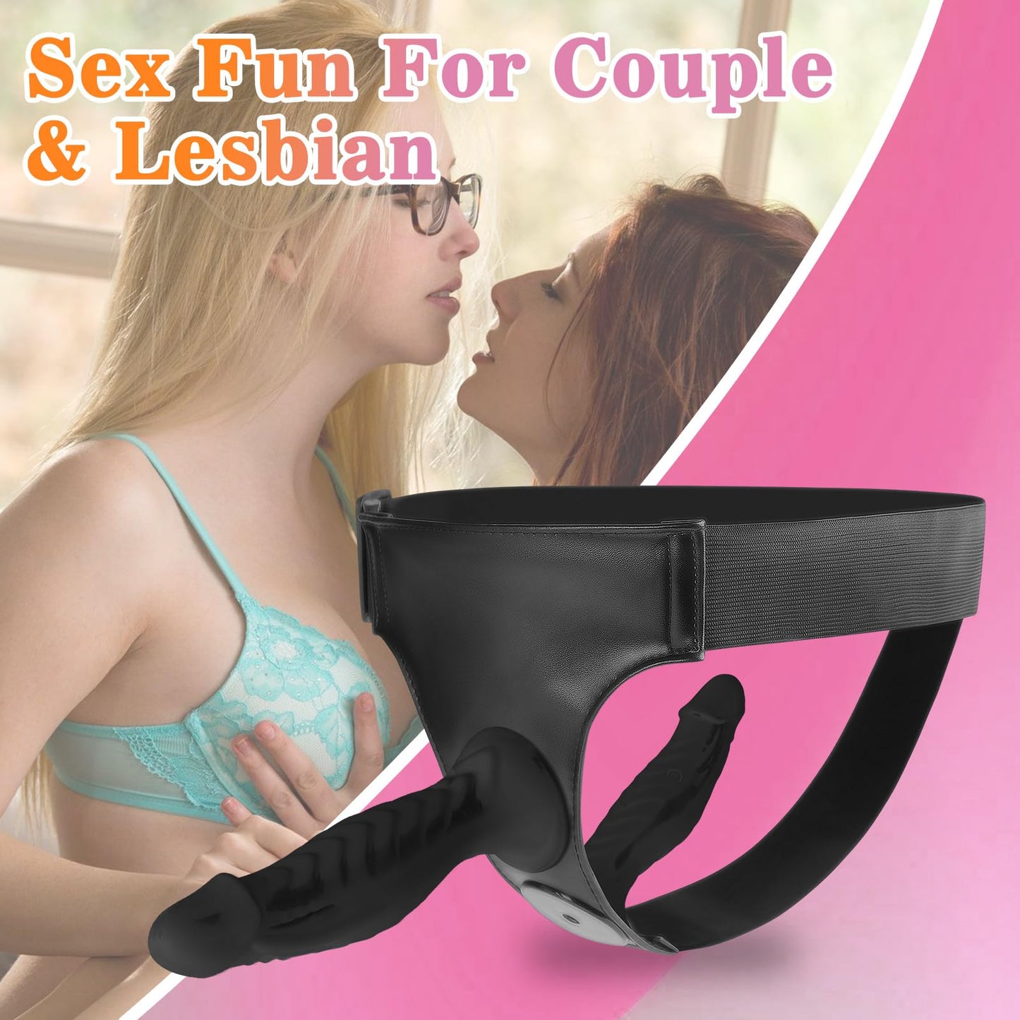 Adjustable Strap On Dildo Harness，3.3" Large Suction Cup, Male/Female