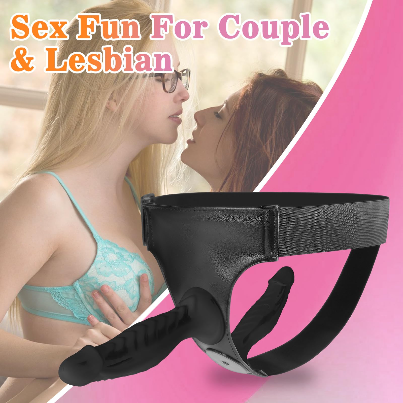 Adjustable Strap On Dildo Harness，3.3" Large Suction Cup, Male/Female