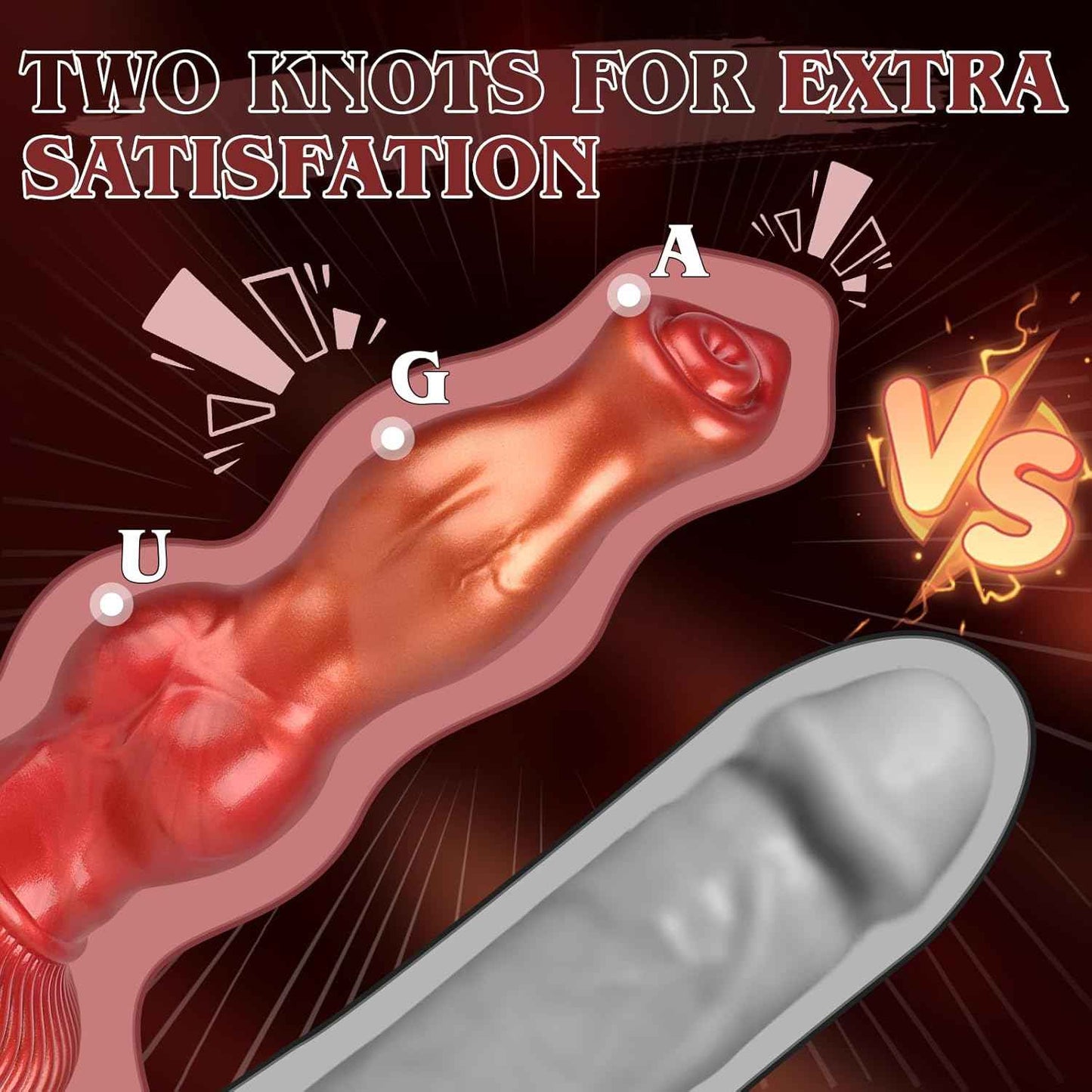 6 Inch Dog Knot Dildo for Beginner, Small Knotted Wolf Dildo, Thin Animal Silicone Realistic Dildos for Women Men Gay, Slim Mini Soft Canine Penis qith Suction Cup, Skinny Adult Monster Anal Sex Toys