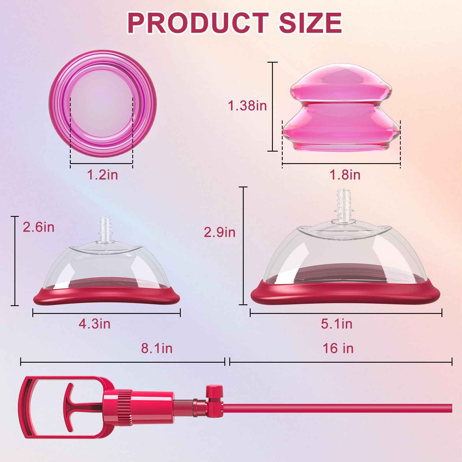 Pussy Pump Sex Toys for Women, Vagina Pump Women Sex Toys, Manual Vacuum Clit Pump Increased Sensitivity Powerful Suction Stimulate Clitoris Enhances Sexual Pleasure Tools for Women