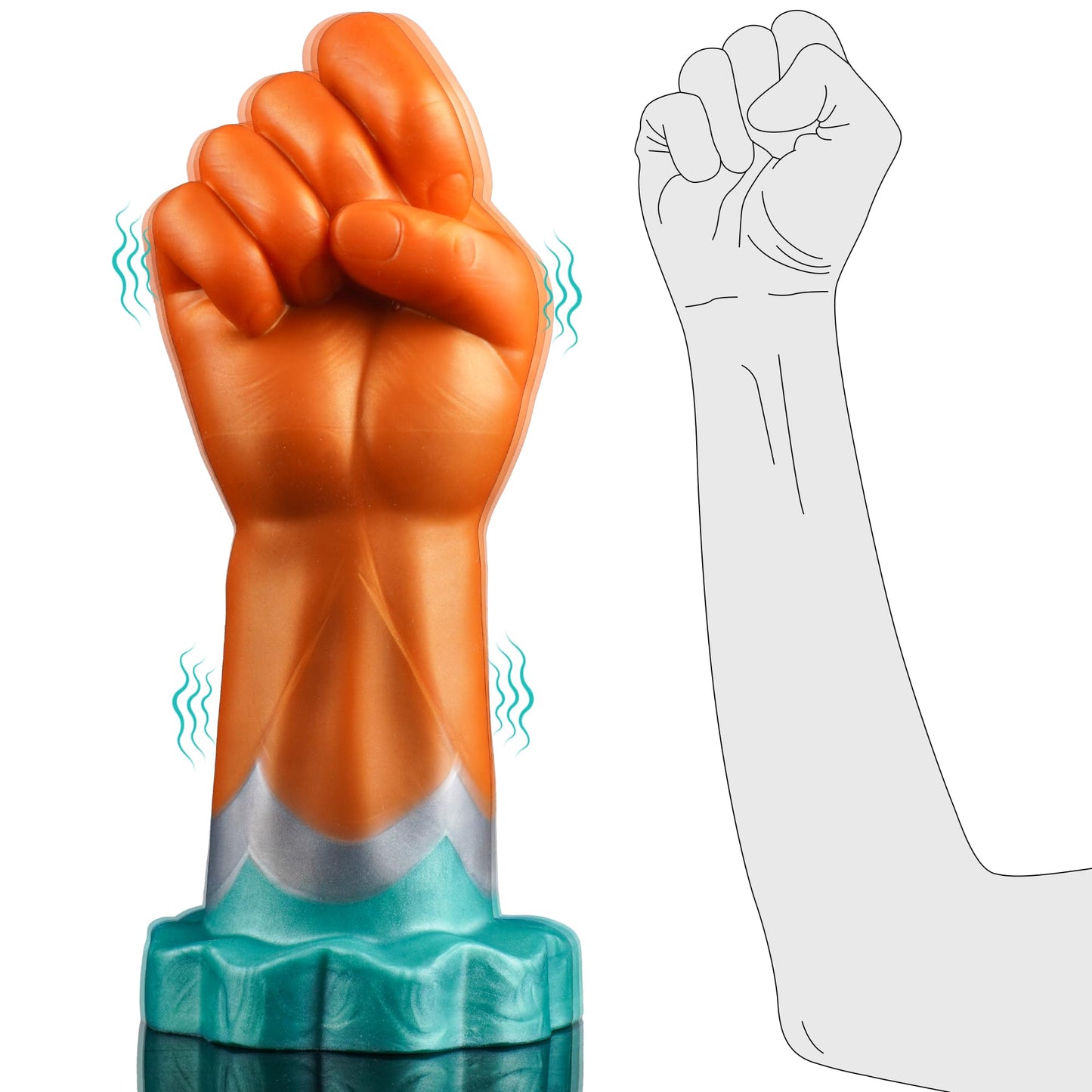 3.42" Diameter Fist Dildo with 10 Vibration Settings – Monster Anal Vibrator Huge Hand Dildo for Size Kings & Prostate Play Fans, Thick Anal Dildo Sex Toys for Men Gay Women