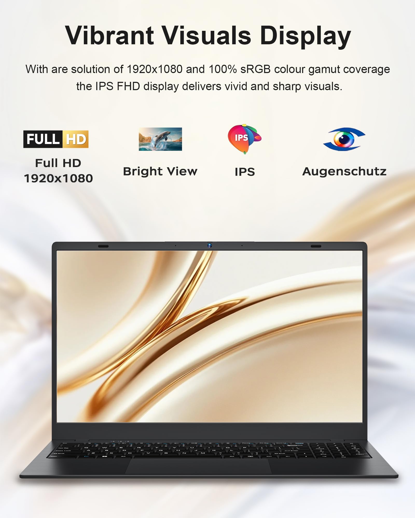 BLUEING 15.6" Laptop Computer, Laptop with Gold 6500Y (Up to 3.4GHz), 1080P FHD IPS Display, Laptops
