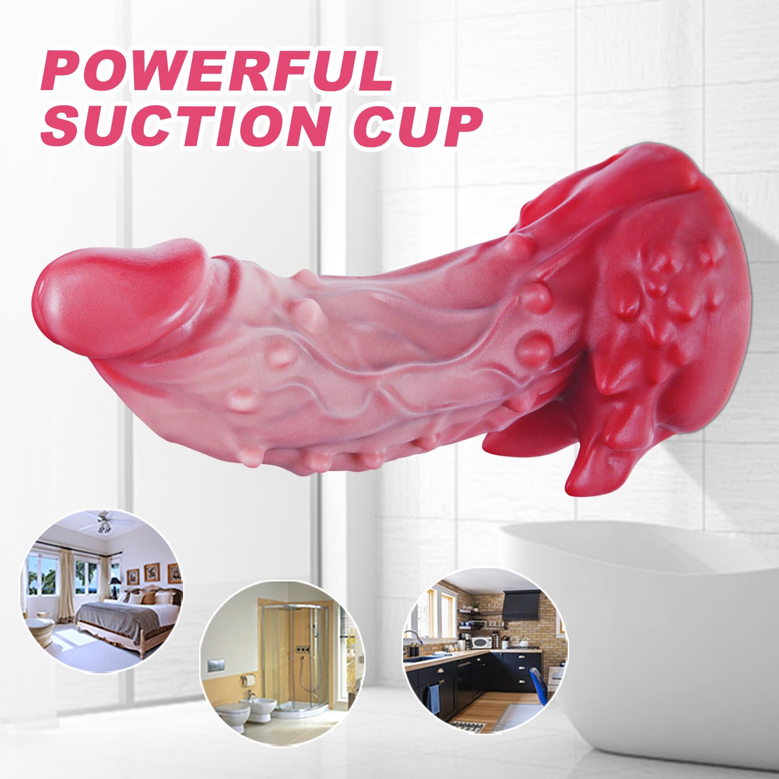 Soft Silicone Realistic Small Short Thick Dildo for Women Men, 6.4 Inch Curved Fantasy Monster Dildo