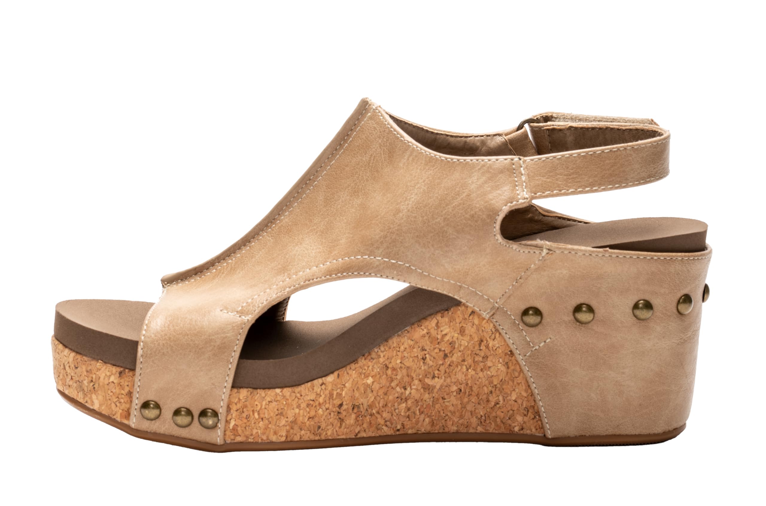 Corkys Footwear Womens Carley Wedges, Featuring Corkys EVA Foam Cushioned Insoles, A 2.5 Inch Heel, Lightweight For All Day Wear, And Hook And Loop Closure