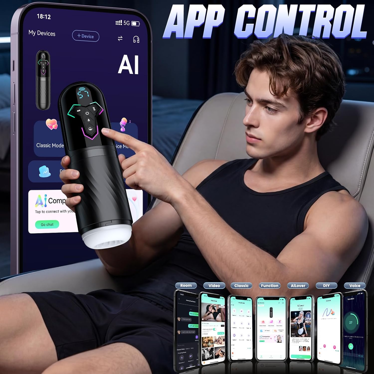Sky Power HMB03-002 Male Masturbator Heating App Control Device