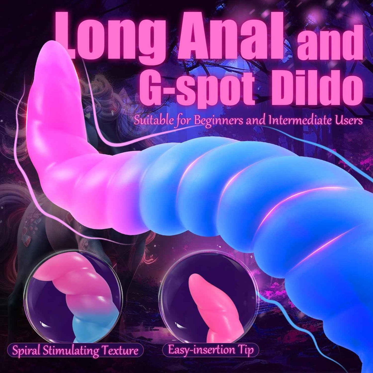 DEPAREE Spiral Monster Dildo Suction Cup Fantasy Anal Toy