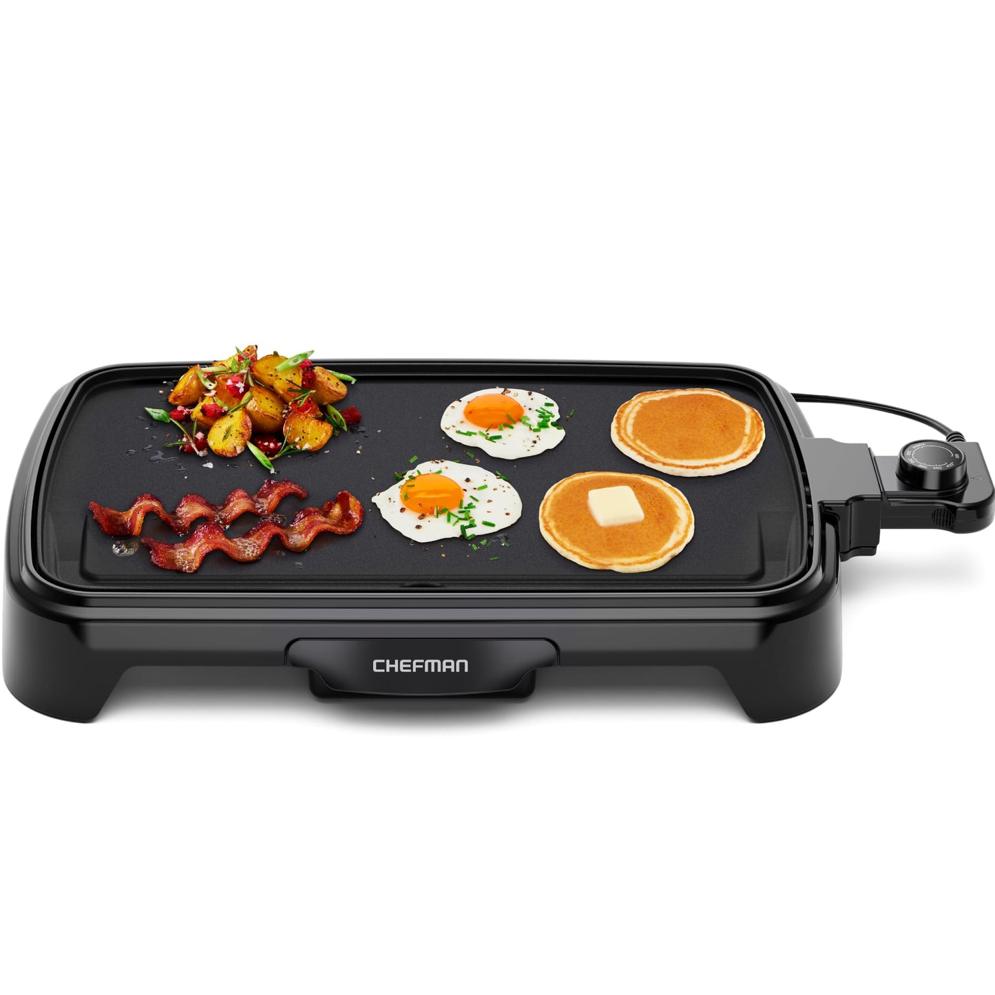 Chefman Electric Griddle, Flat Top Griddle with Temperature Control Pancake Griddle Electric Griddle Nonstick Extra Large Cooking Variation