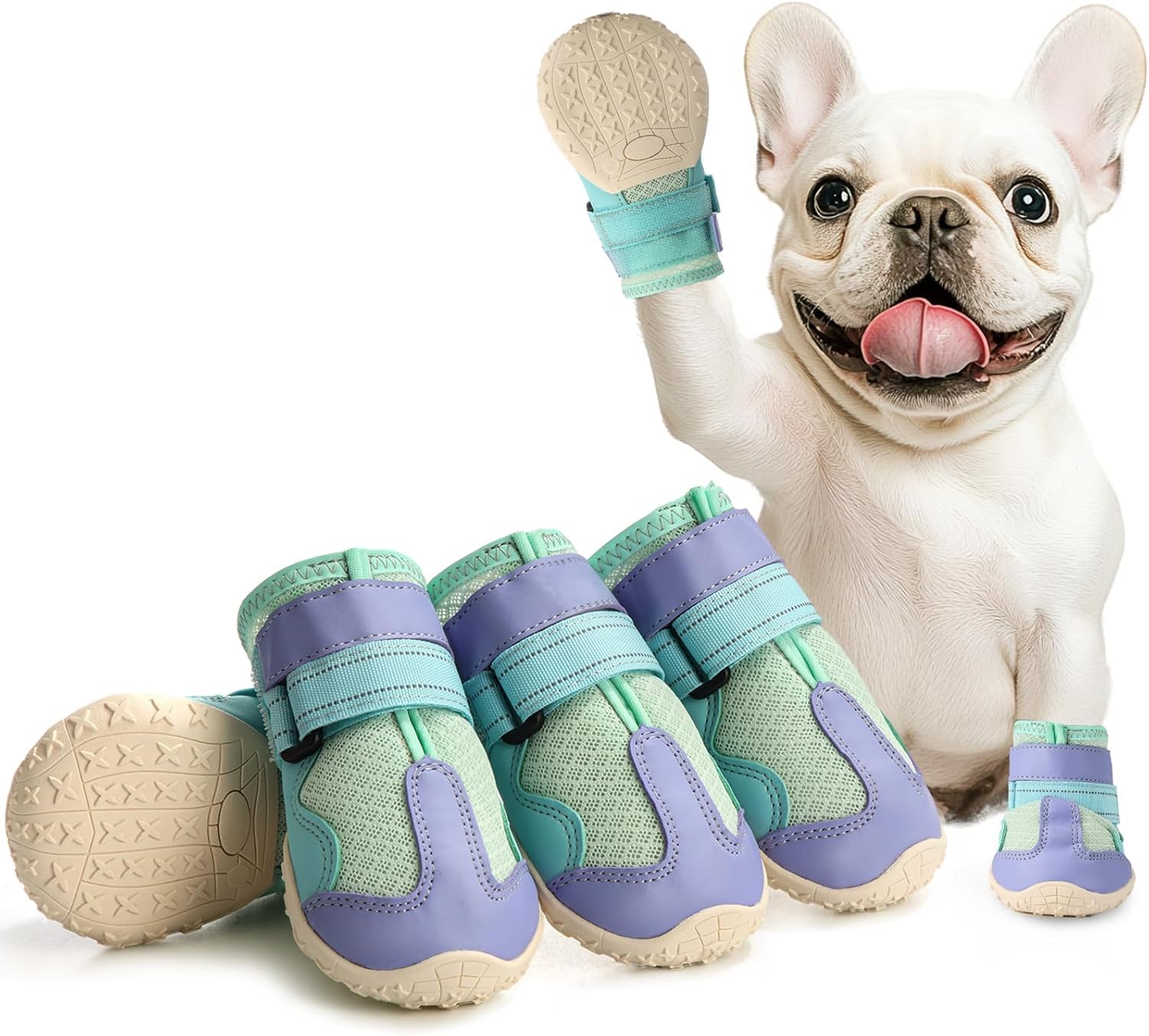 Aokown Dog Shoes for Small Dogs, Medium Large Dog Boots for Winter Snow, Hot Pavement, Dog Booties & Paw Protectors,A1711