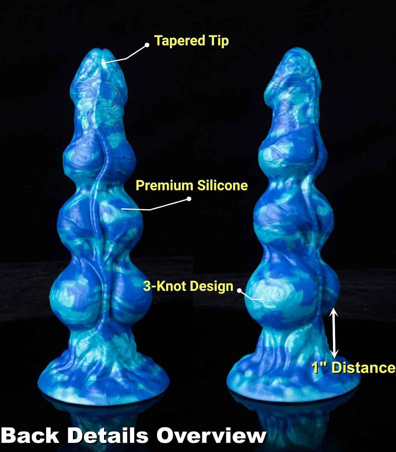 SZNDOLL Monster Fantasy Knot Dildo Anal Trainer 8 Inch Blue