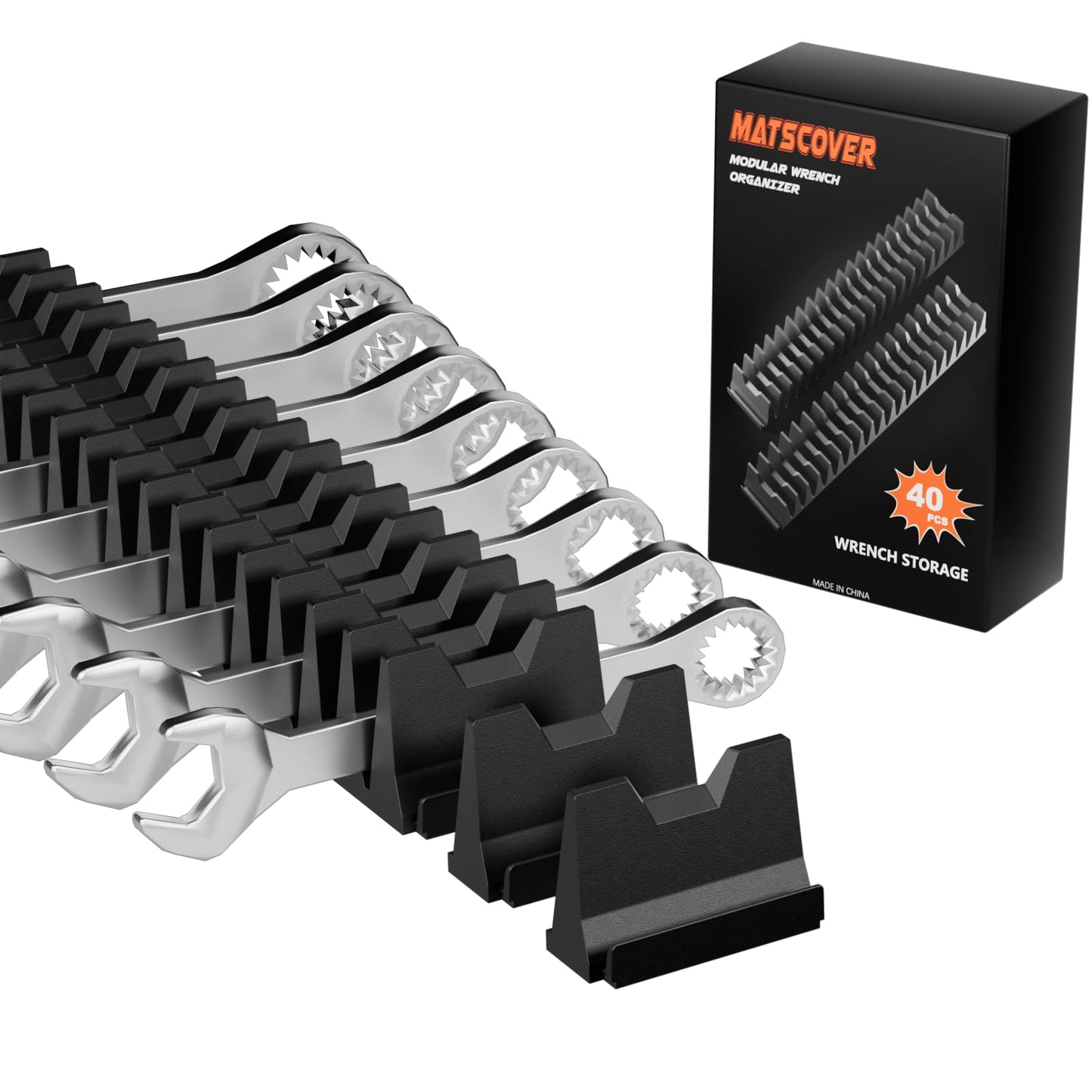 Matscover 40PCS Modular Wrench Organizer