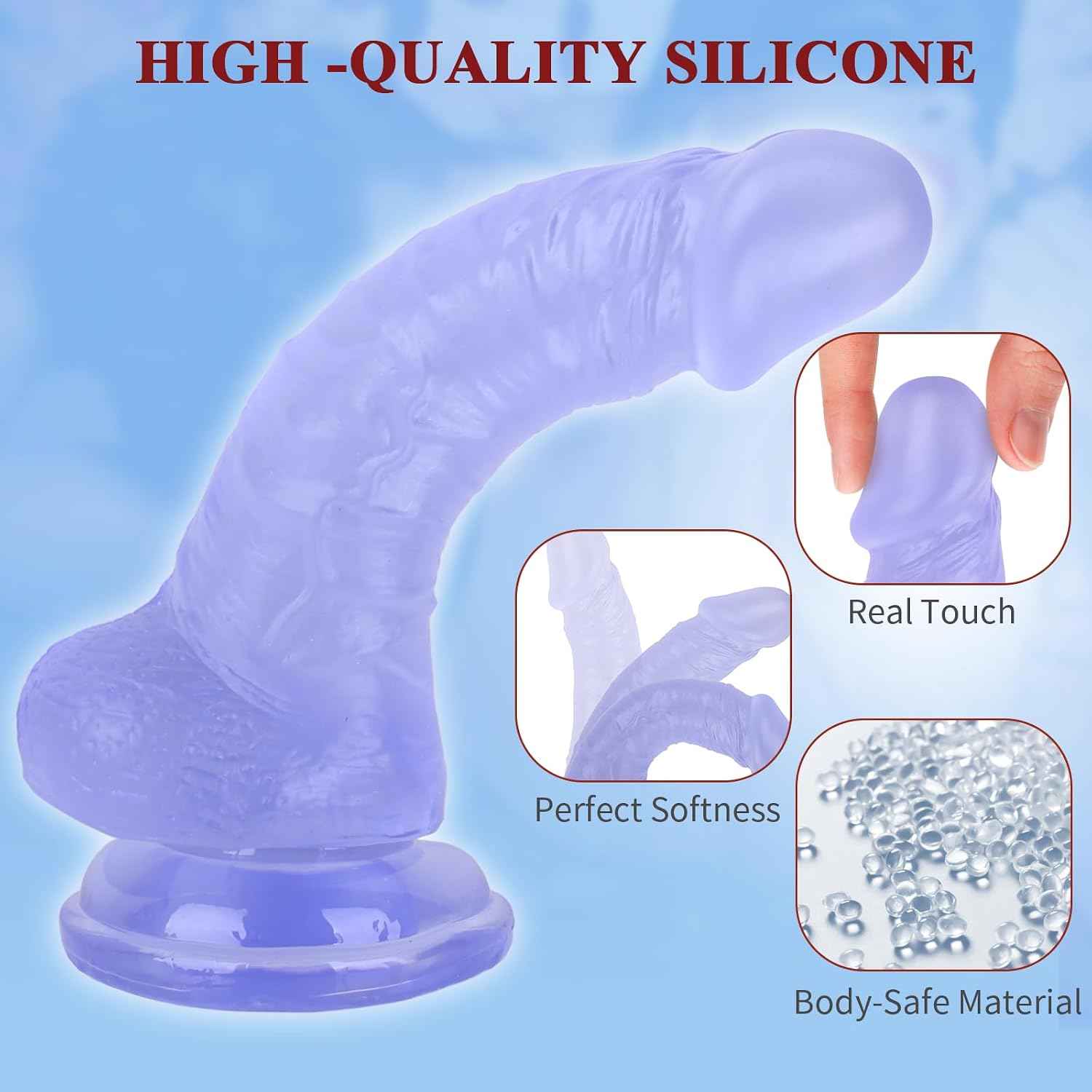 LYLUGHT 7 Inch Realistic Dildo with Strong Suction Cup