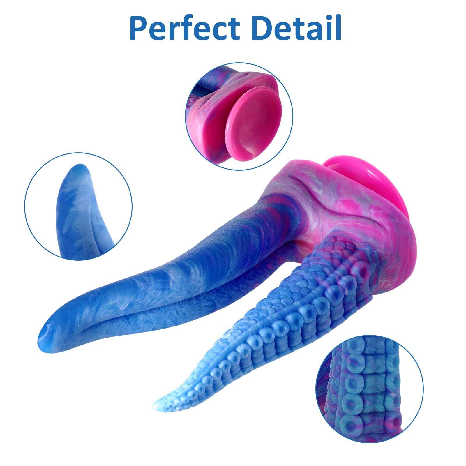 Shkanla Monster Double-Ended Dildo, 10.8 inch Huge Tentacle Realistic Dildo Silicone Big Anal Dildo with Strong Suction Cup, Tongue G-spot Dildo Lifelike Fake Penis Adult Sex Toys for Women