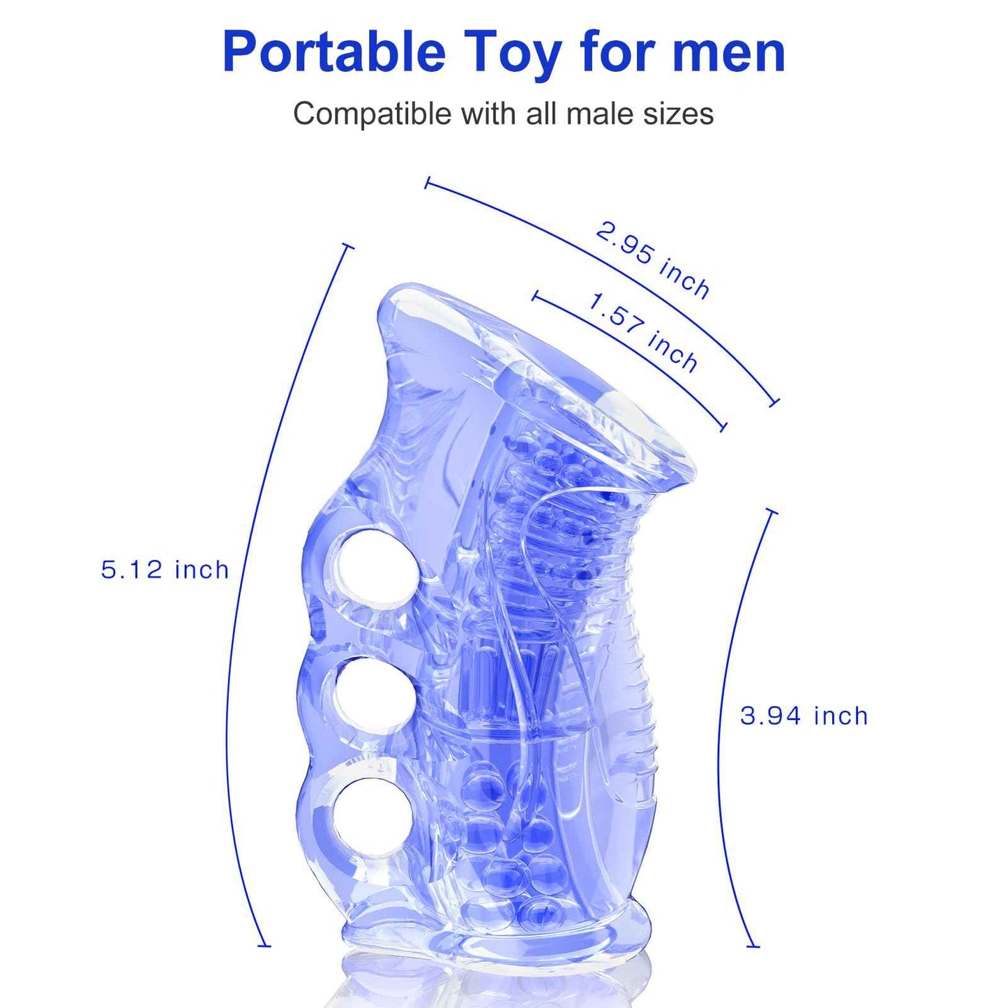 Male Masturbator Sex Adult Toys Pocket Pussy Stroker, Anal Doll Ass for Men Masturbation Oral Handjob Glans Training Tool Penis Trainer Massager Open-Ended Sleeve Blowjob Toy