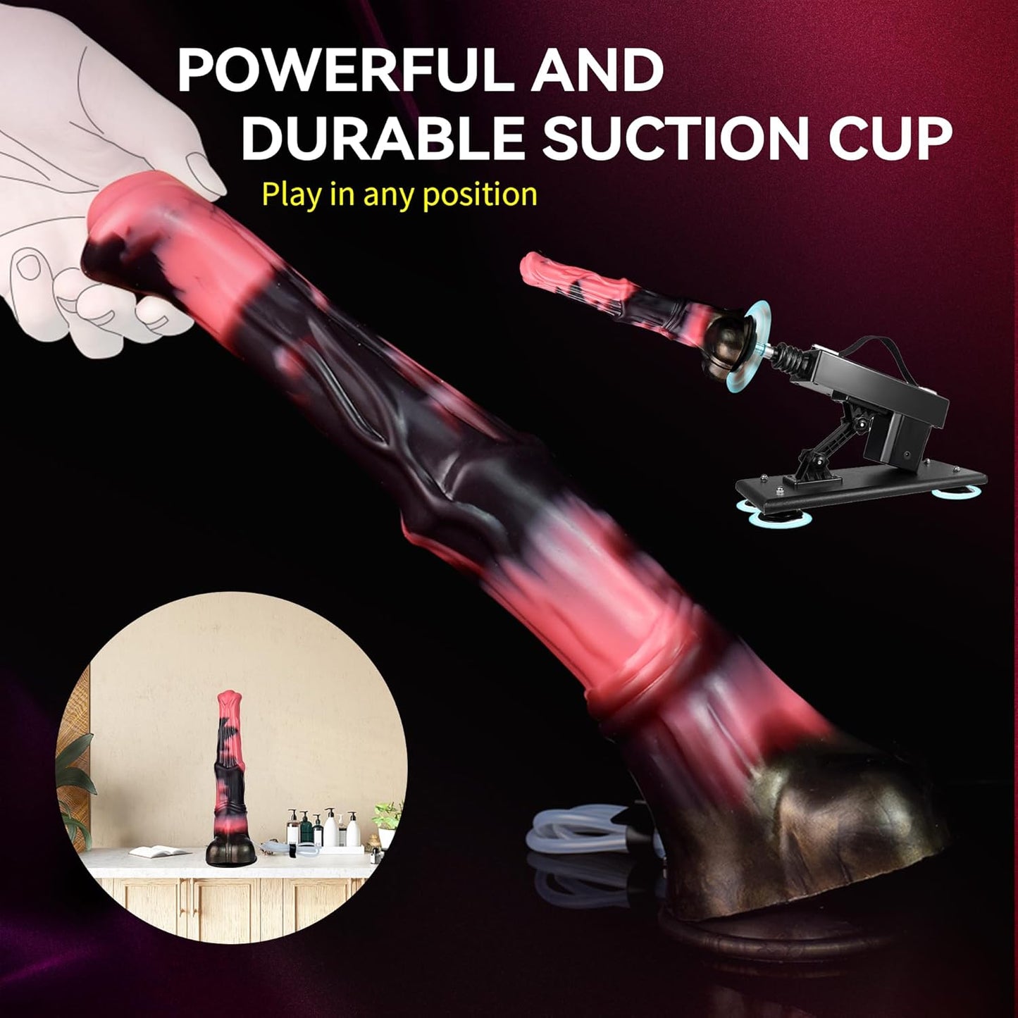 HANXUEBER 12in Fantasy Horse Dildo with Suction Cup