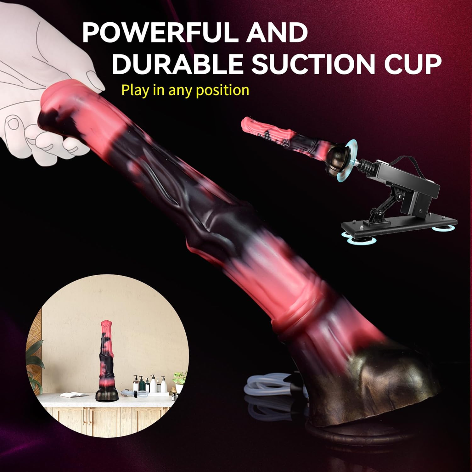 HANXUEBER 12in Fantasy Horse Dildo with Suction Cup